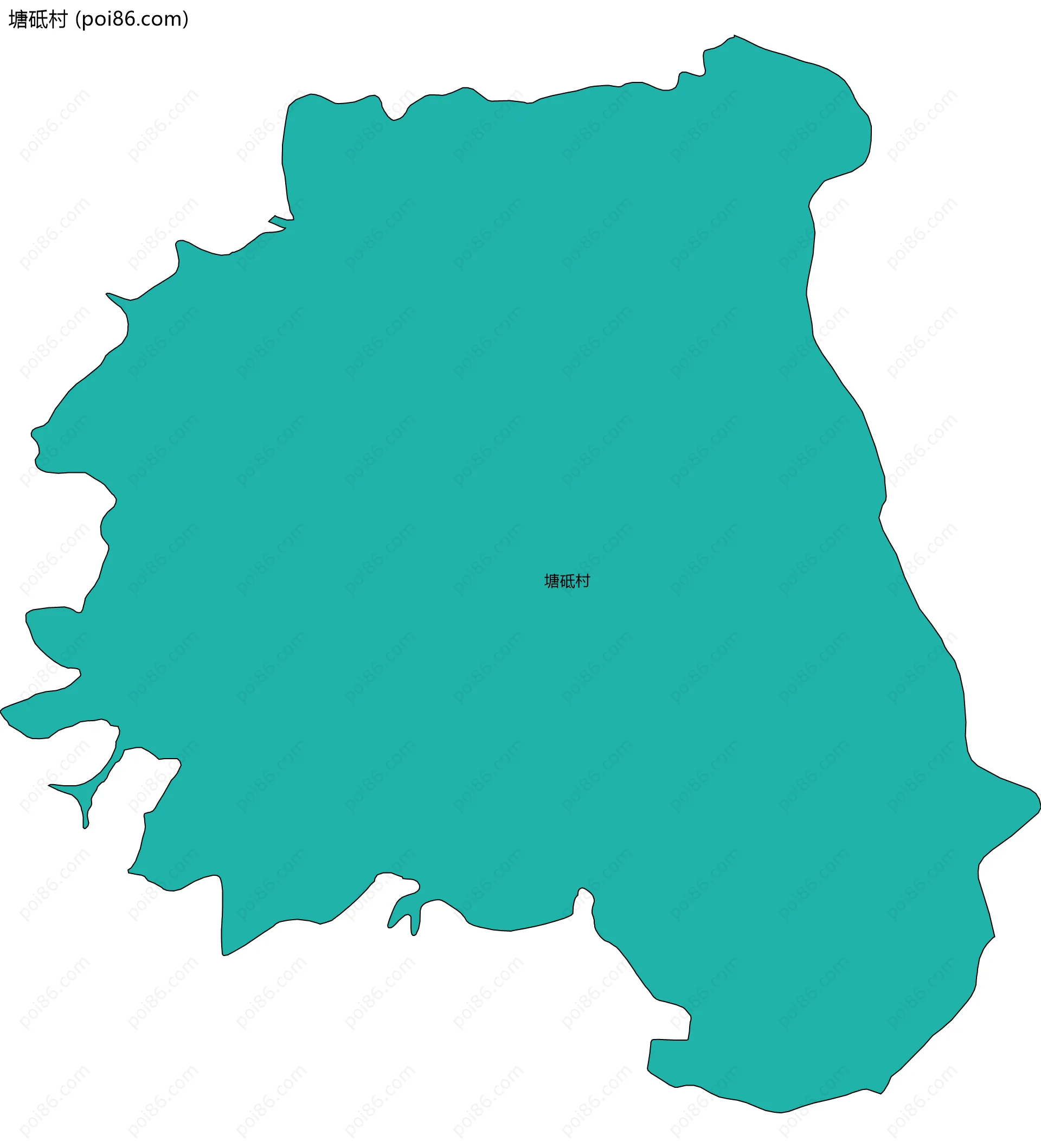 塘砥村边界地图