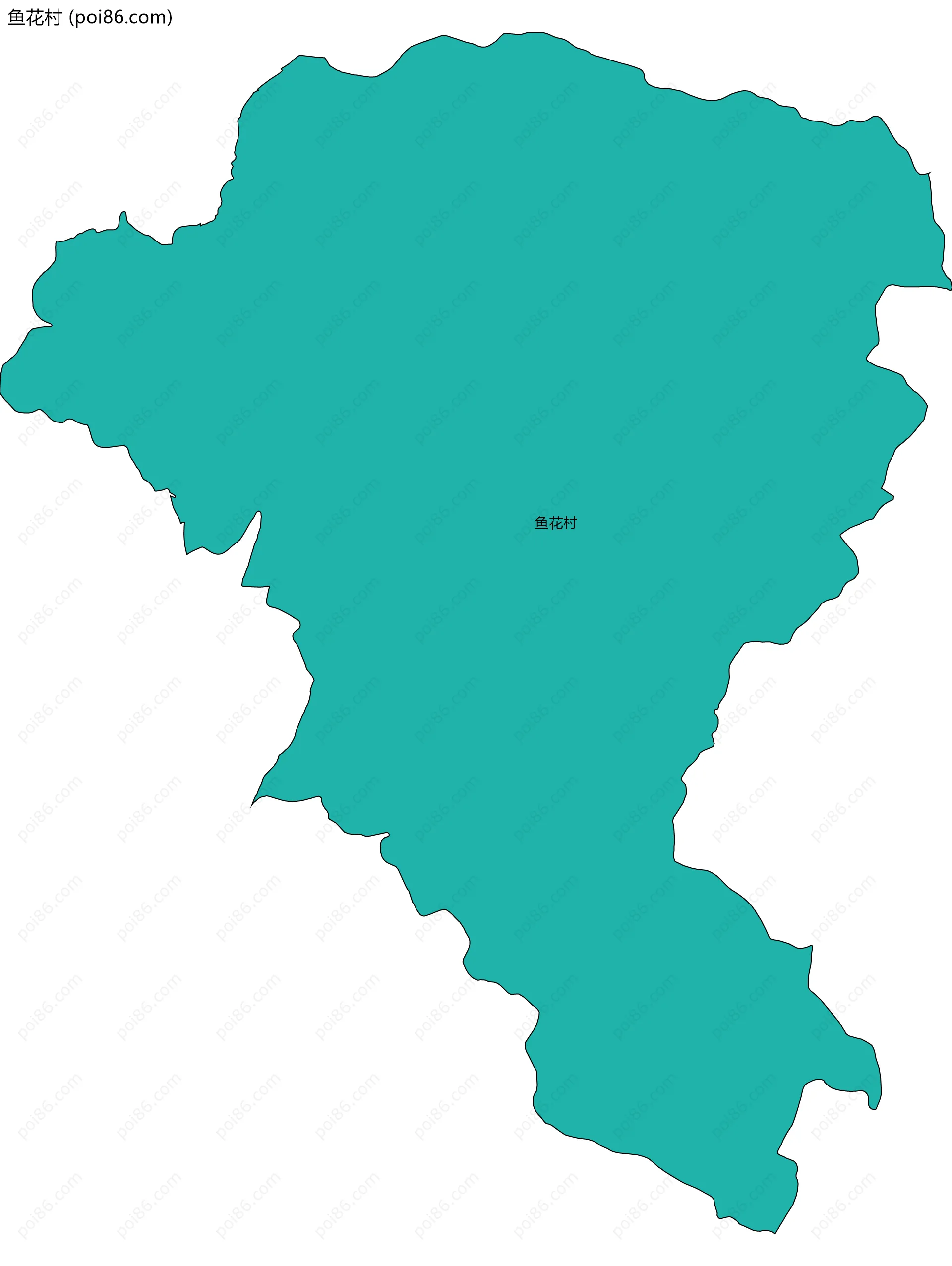 鱼花村边界地图