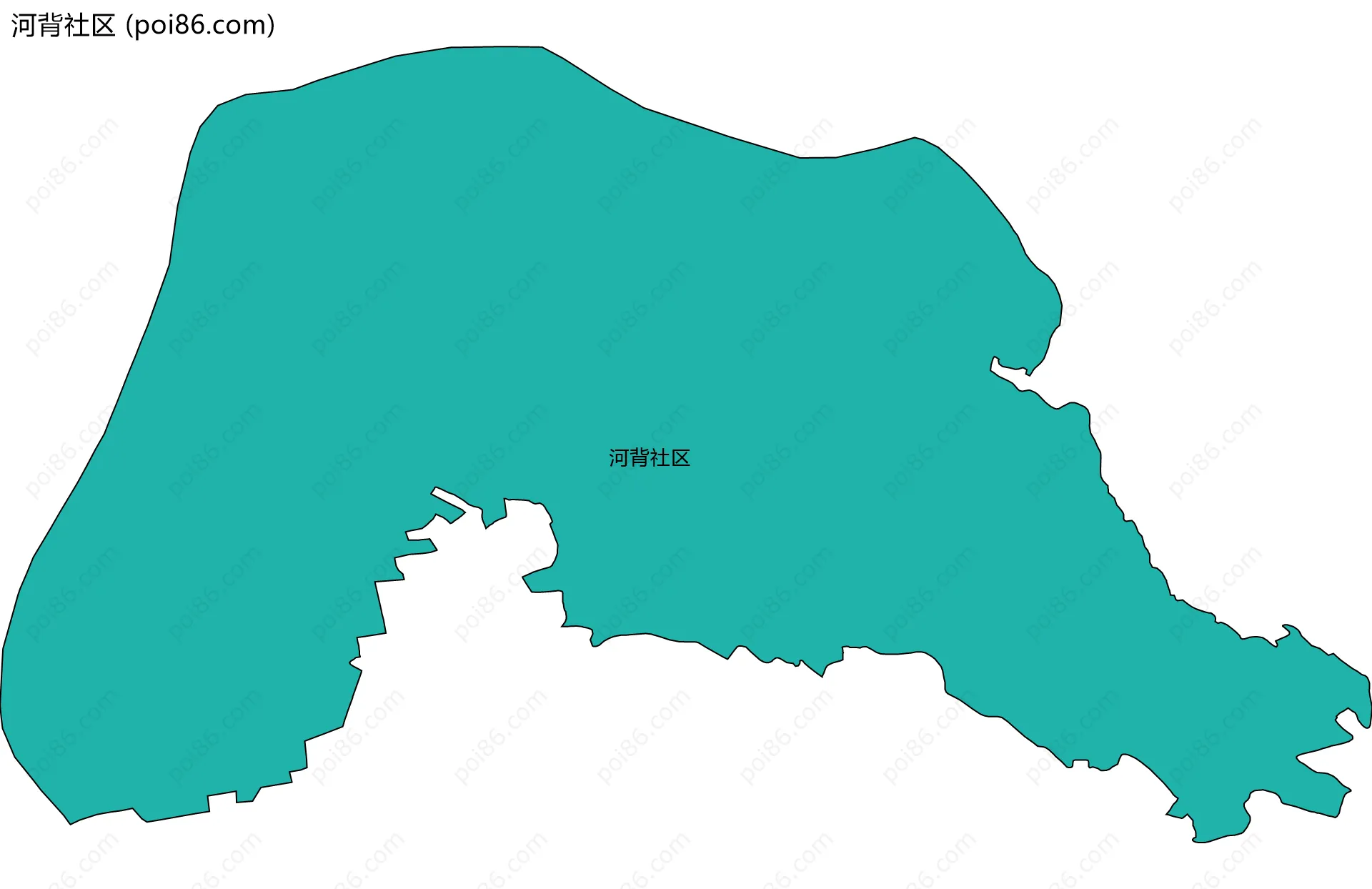 河背社区边界地图