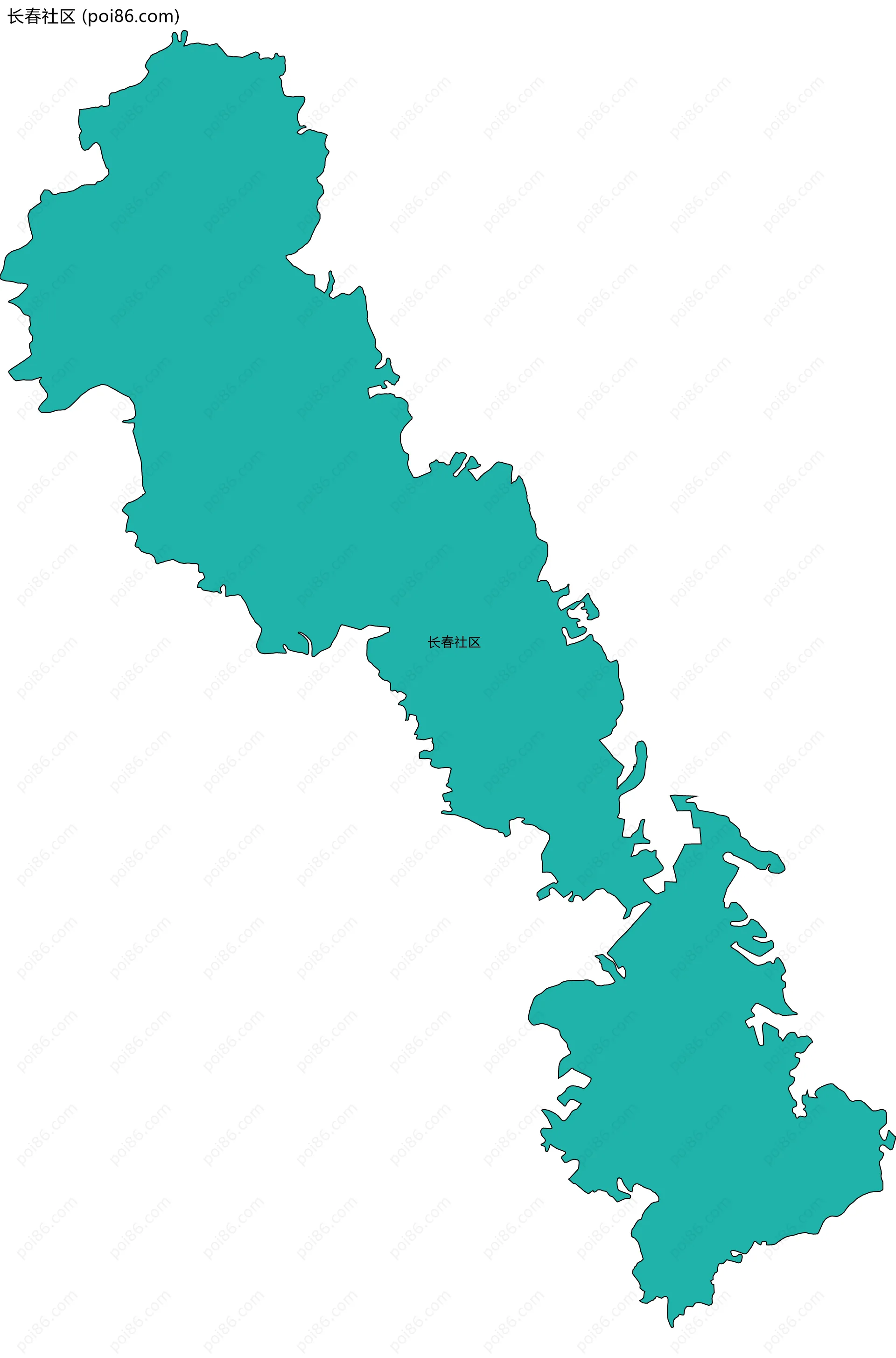 长春社区边界地图