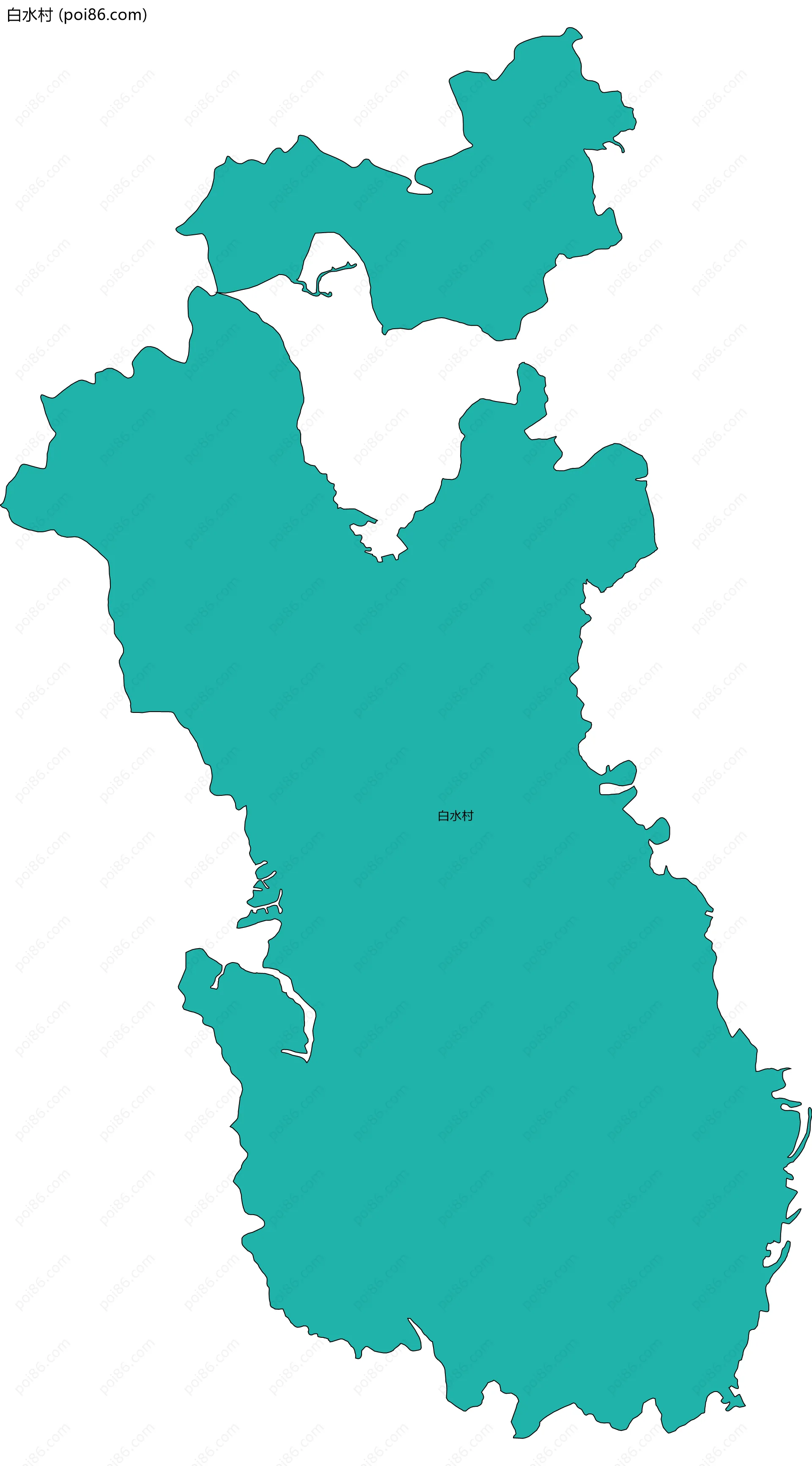 白水村边界地图