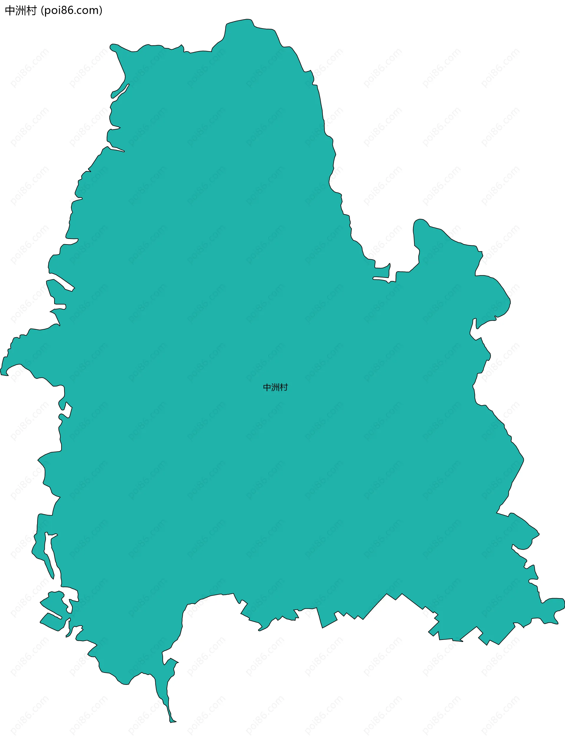 中洲村边界地图