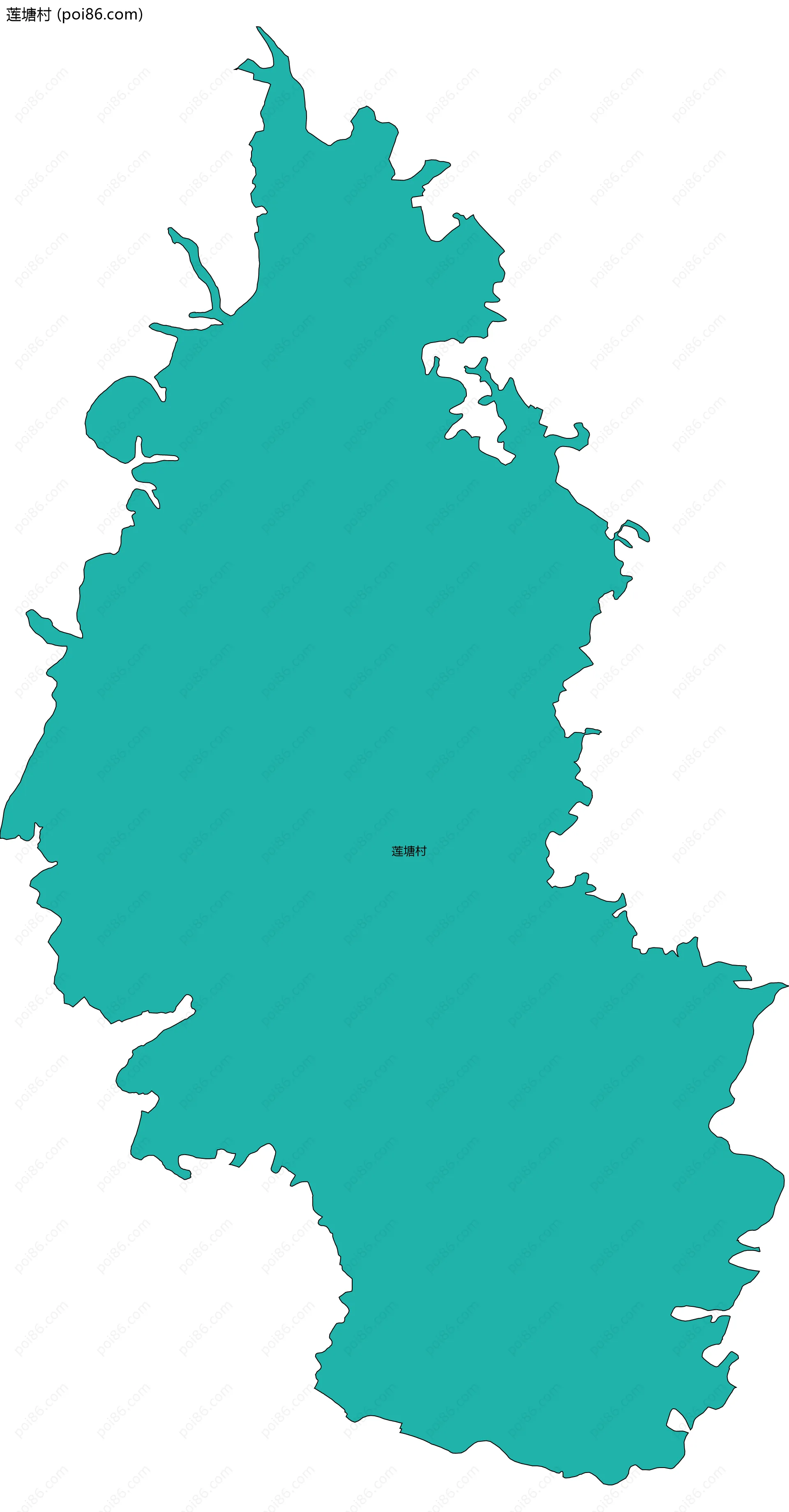 莲塘村边界地图