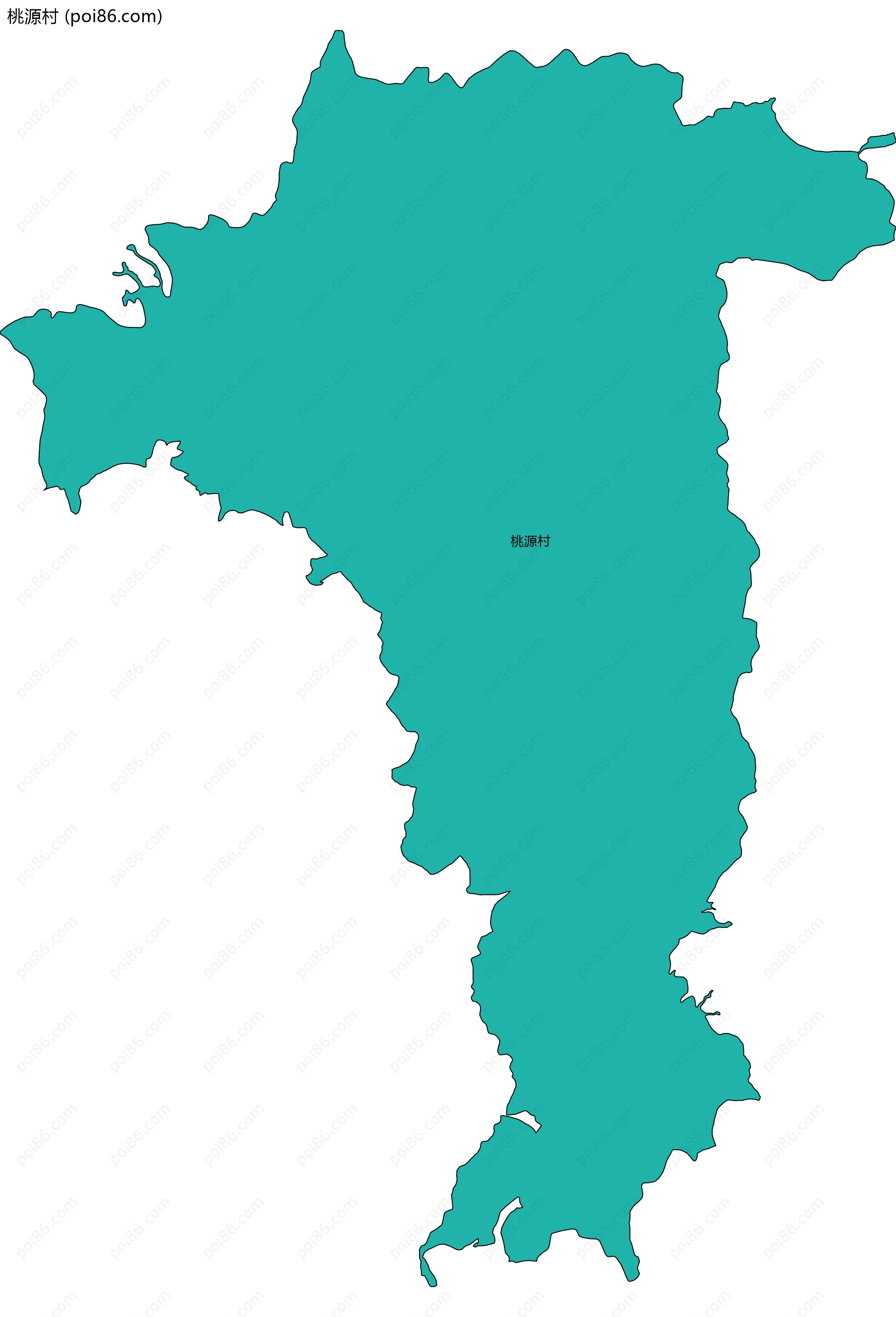 桃源村边界地图