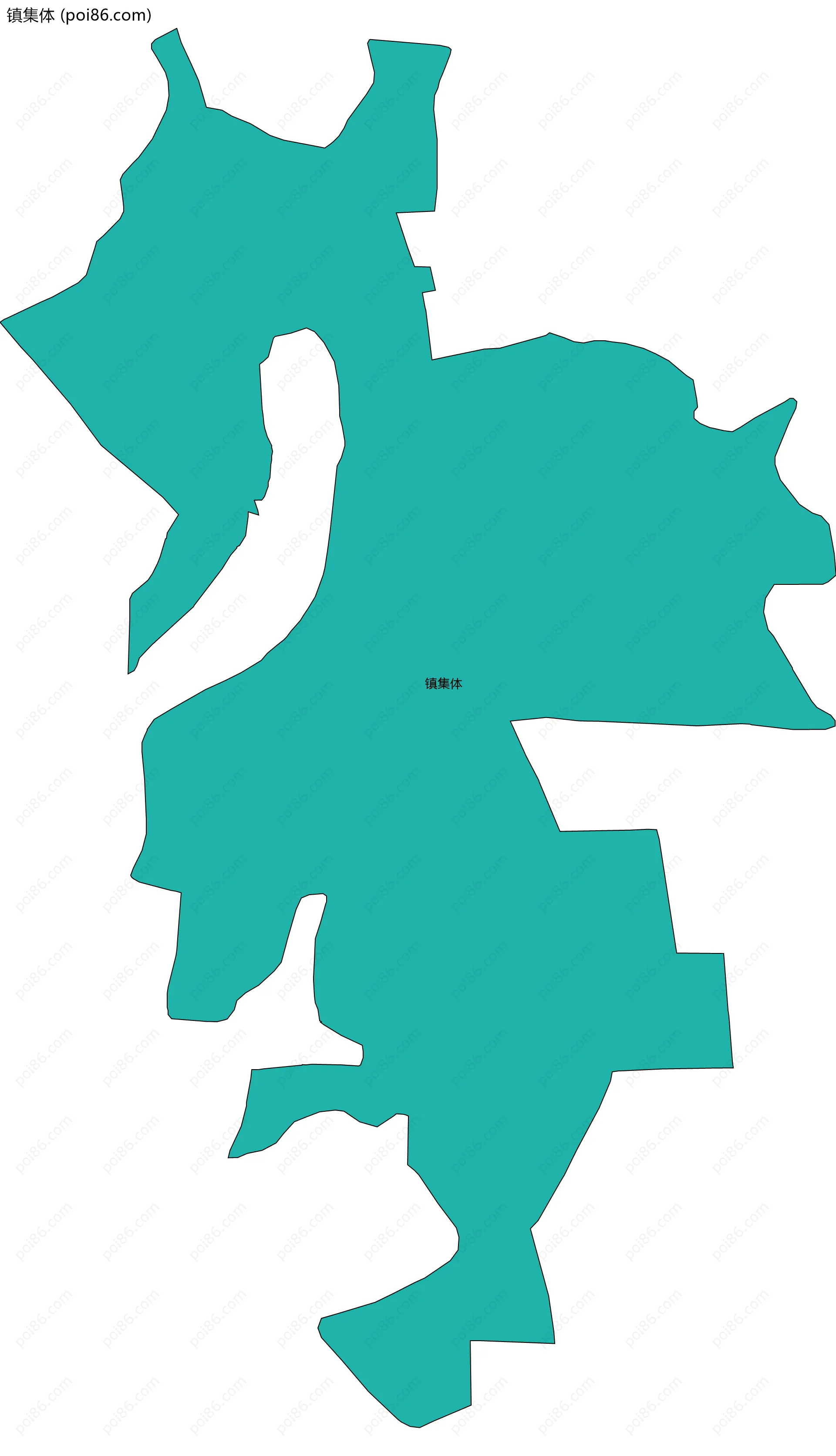 镇集体边界地图