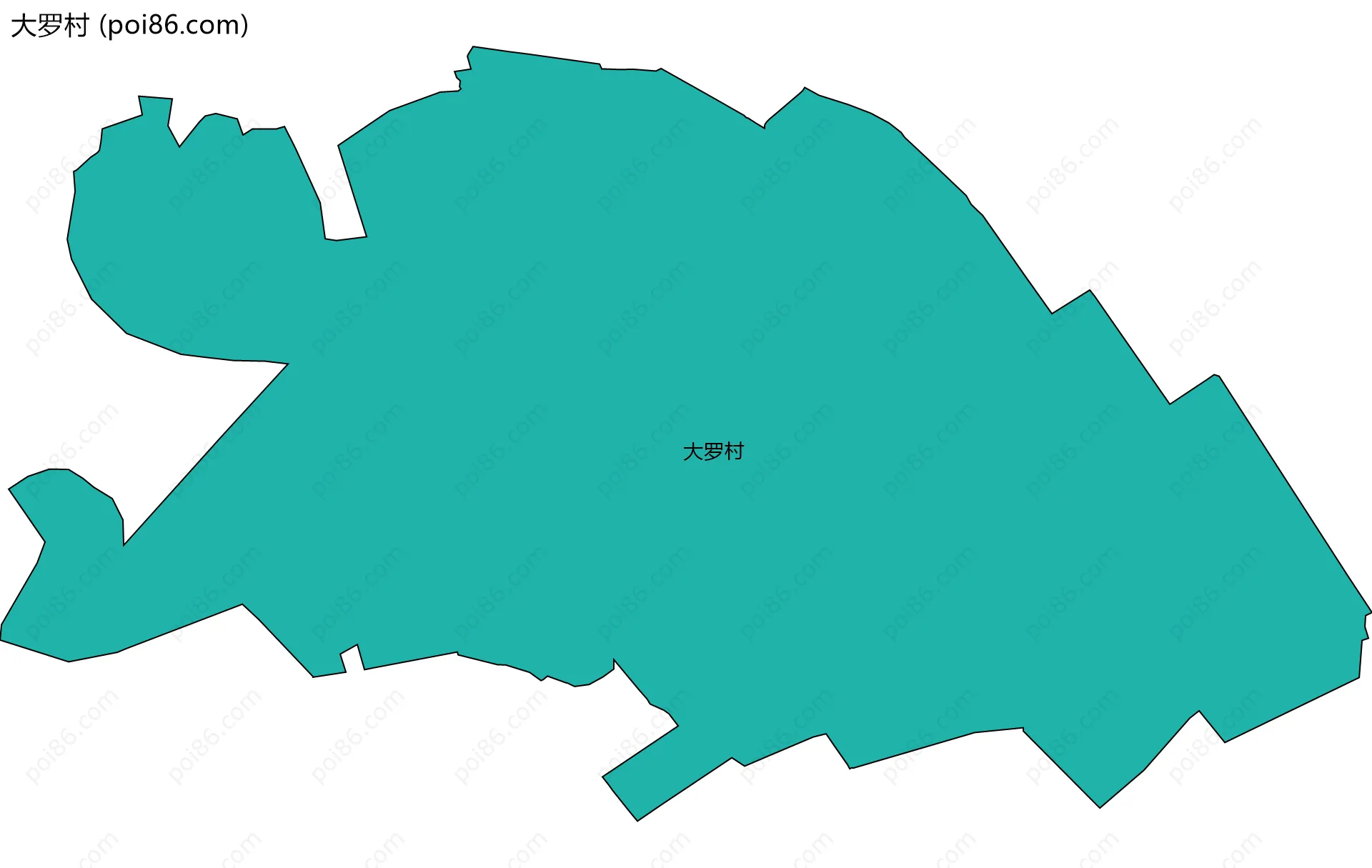 大罗村边界地图