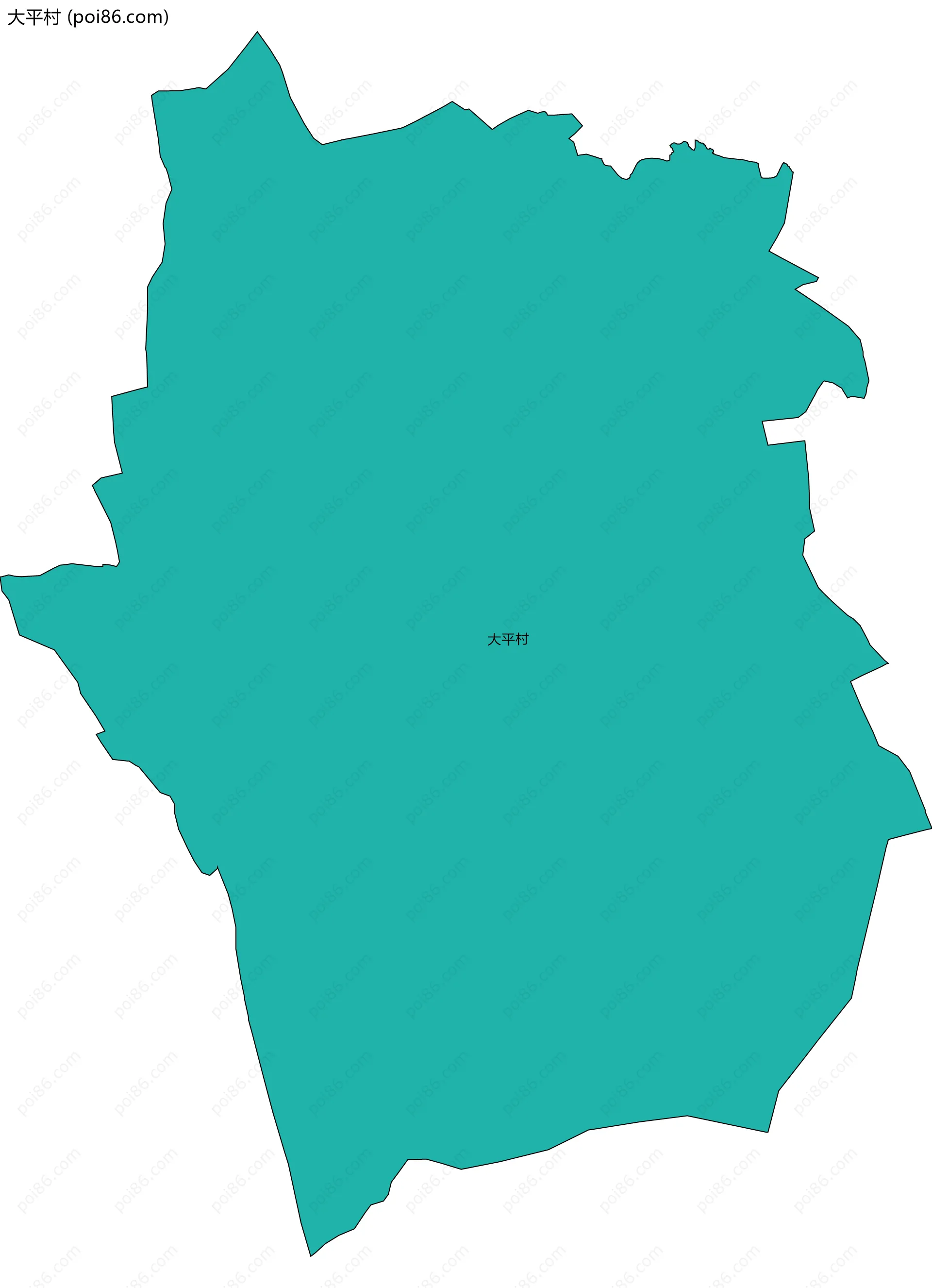 大平村边界地图