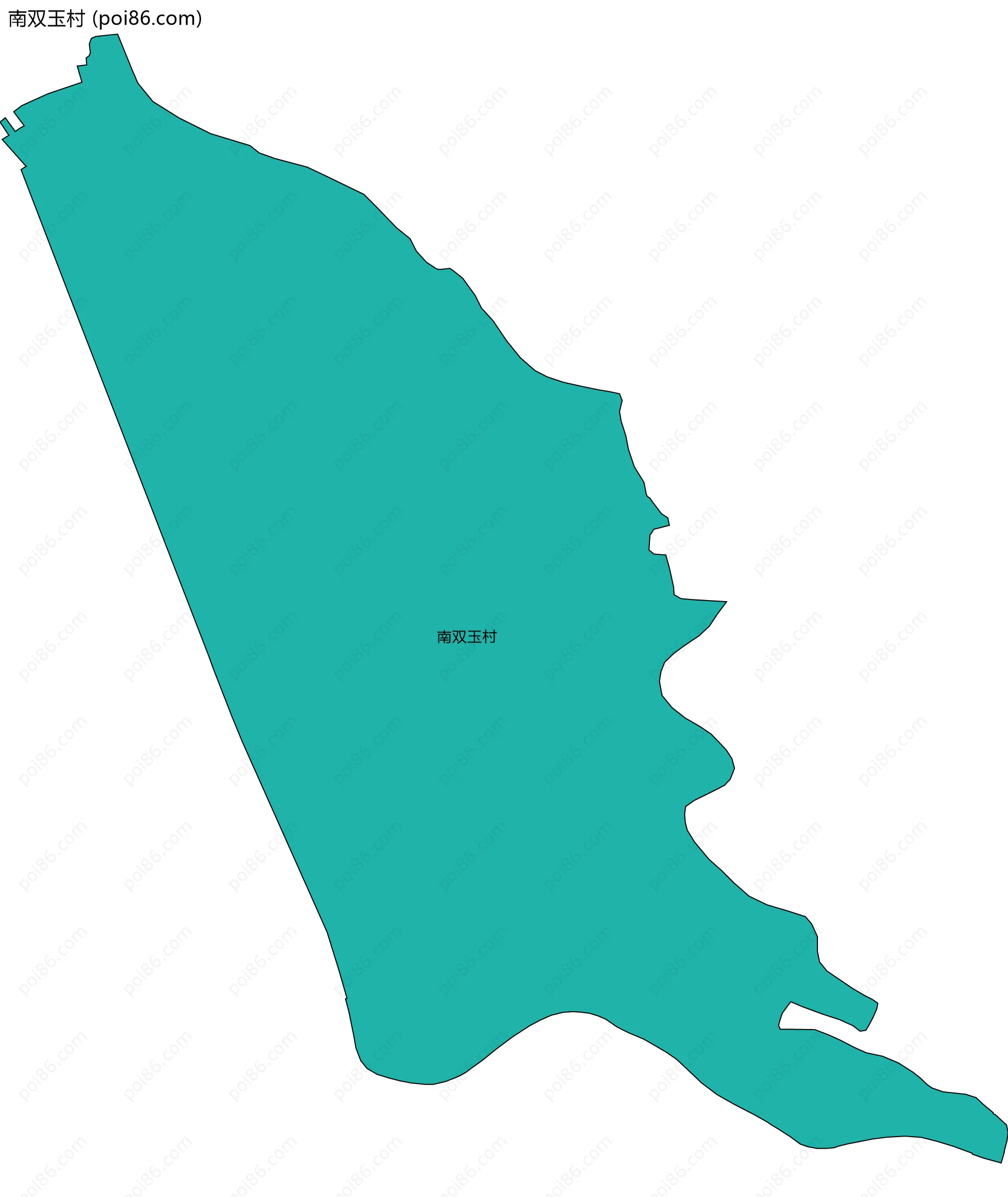 南双玉村边界地图