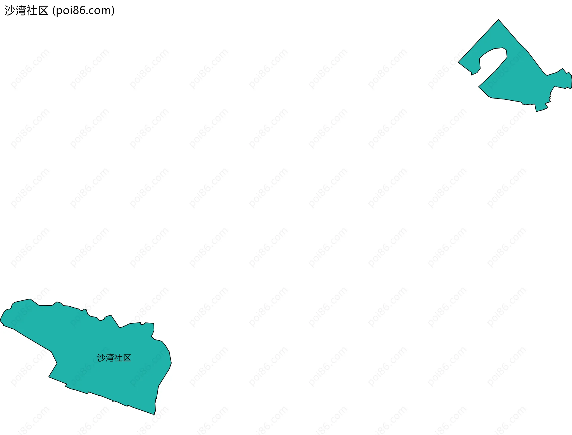 沙湾社区边界地图