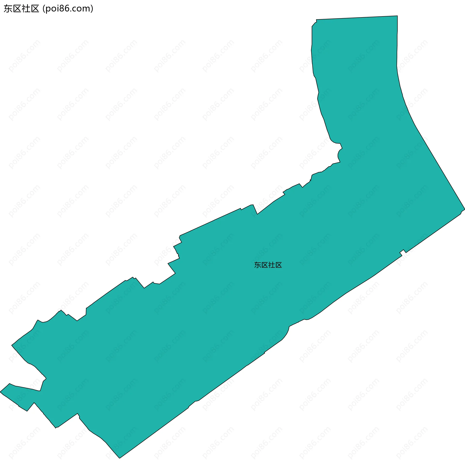 东区社区边界地图