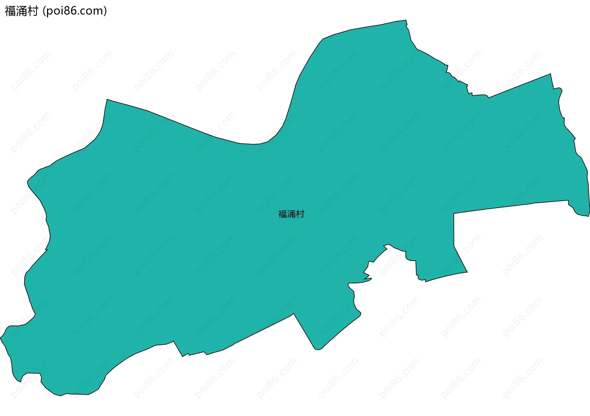 福涌村边界地图