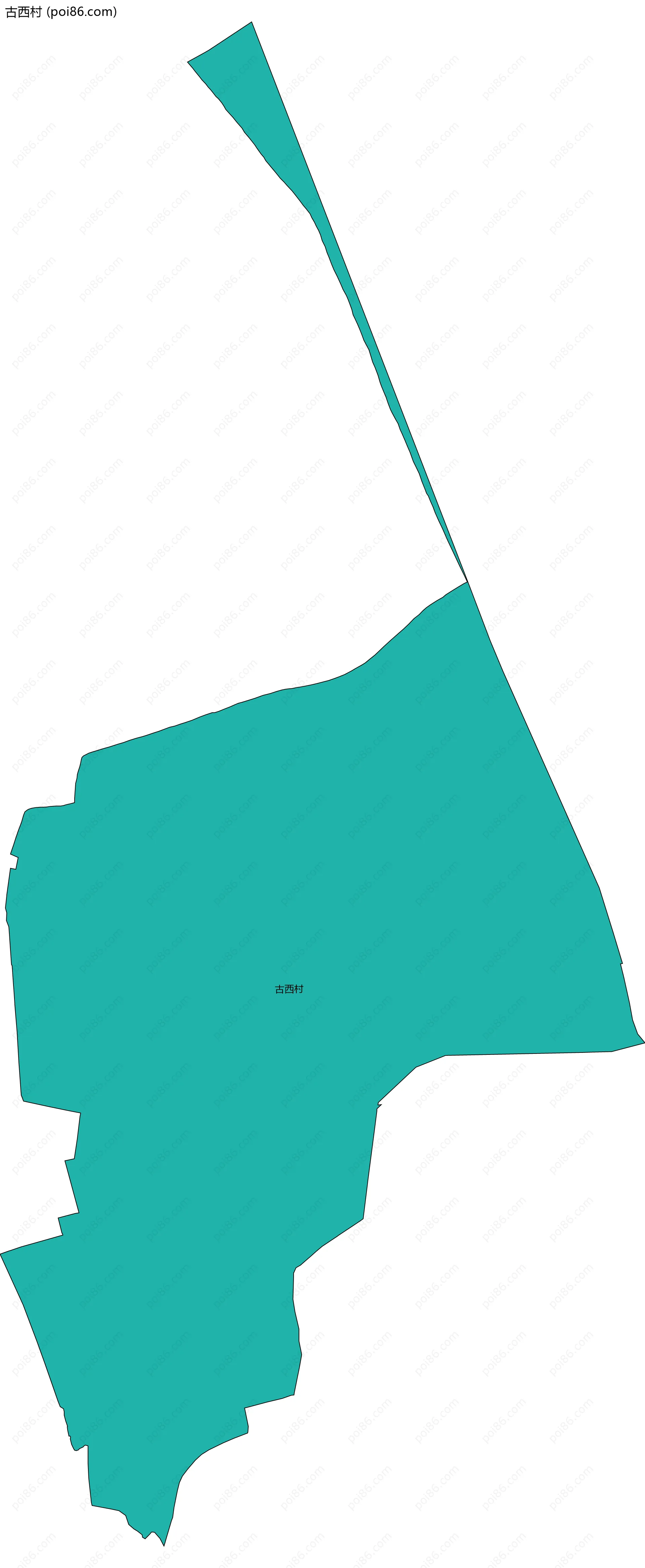 古西村边界地图