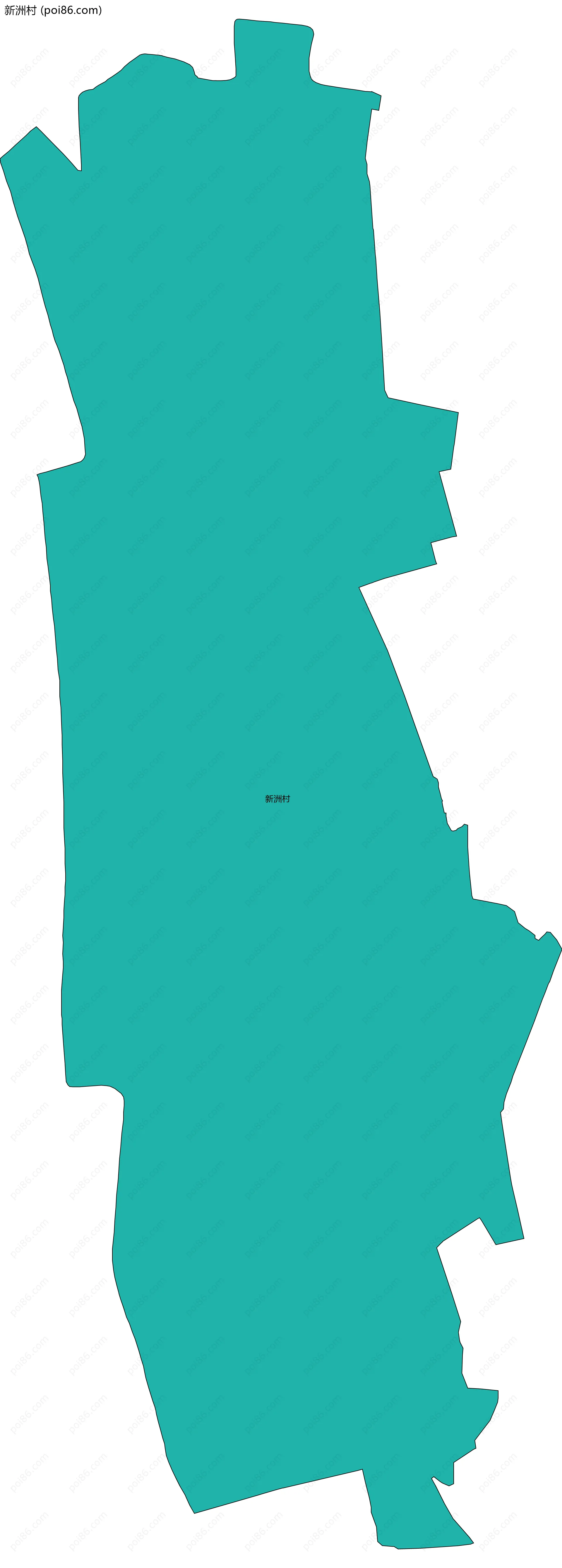 新洲村边界地图