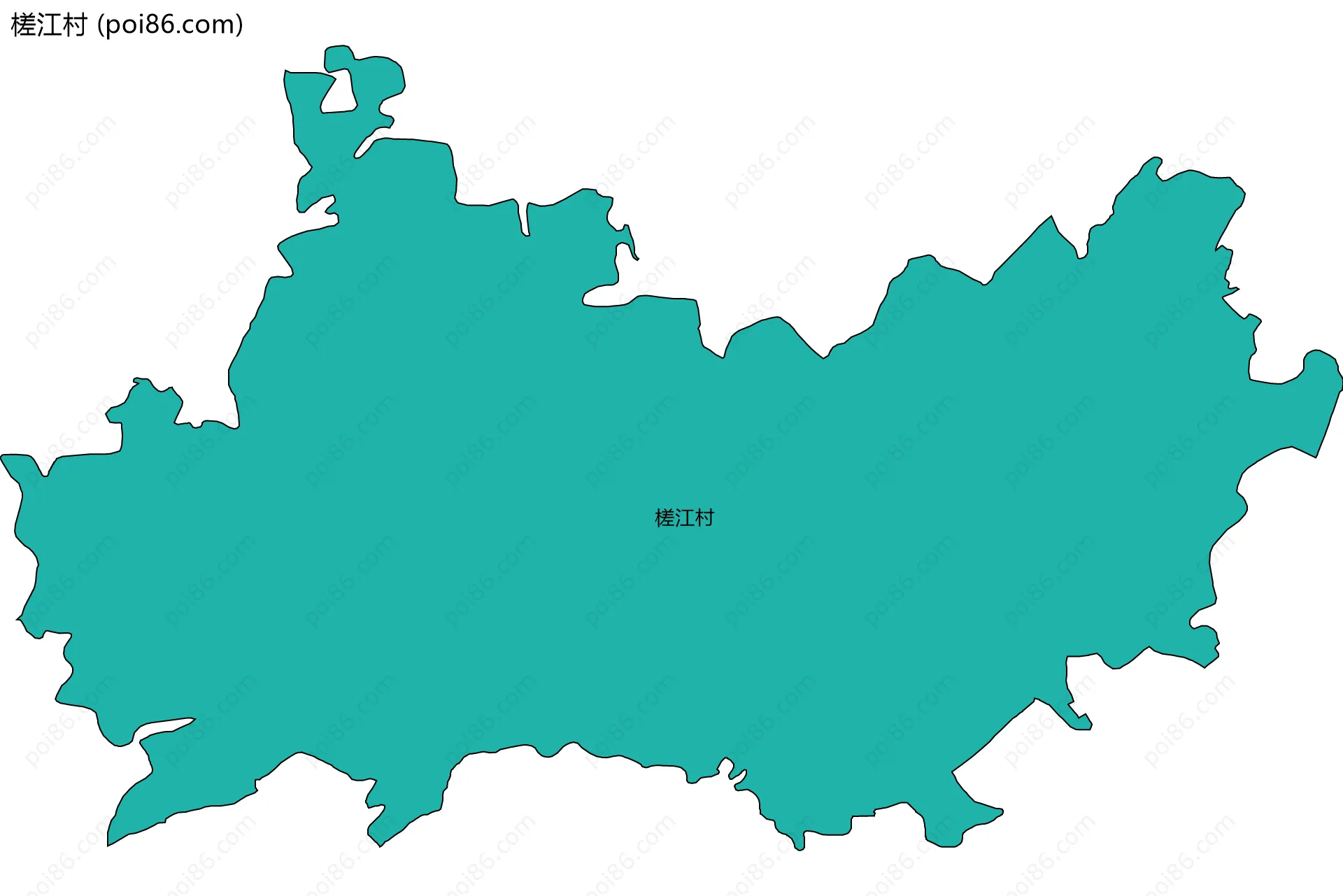 槎江村边界地图