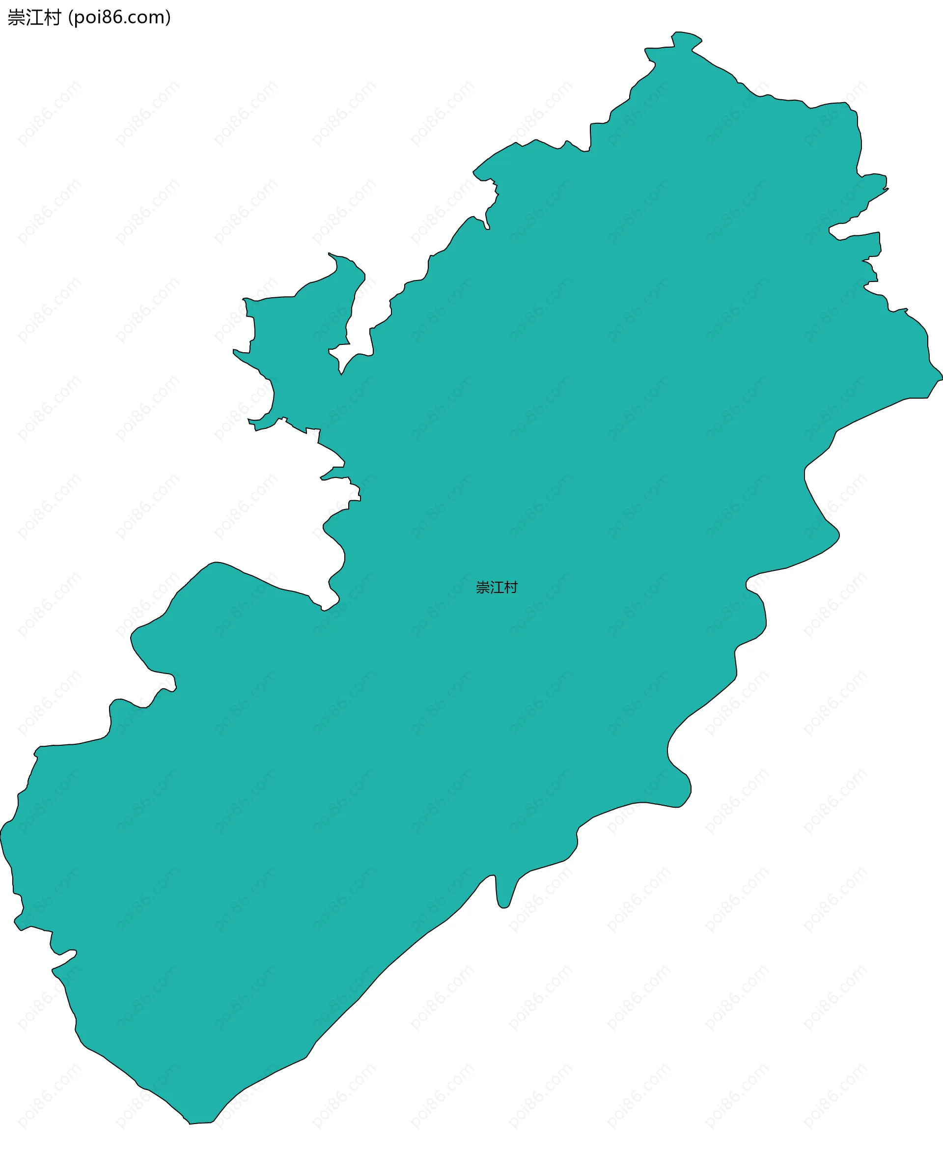 崇江村边界地图