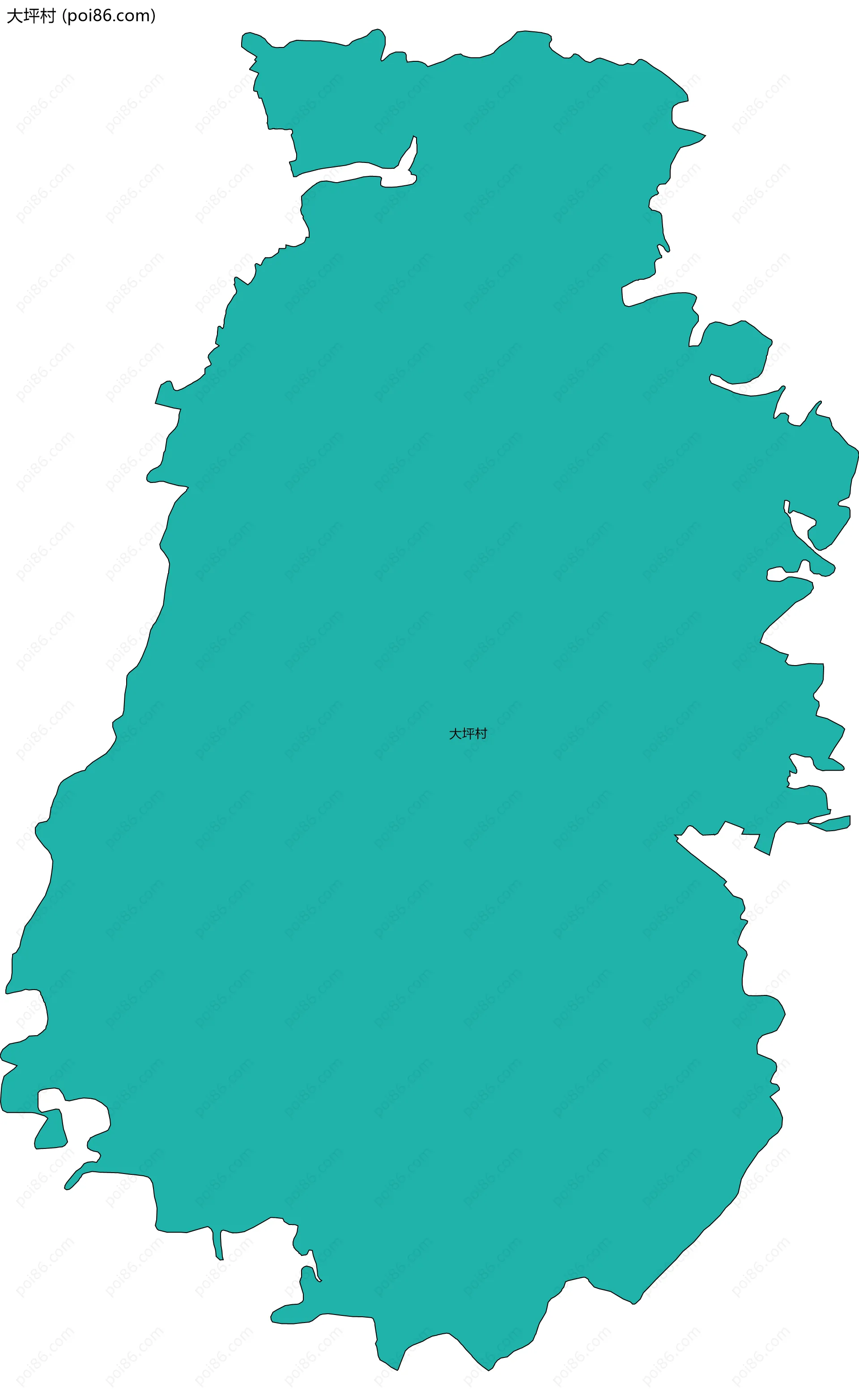 大坪村边界地图