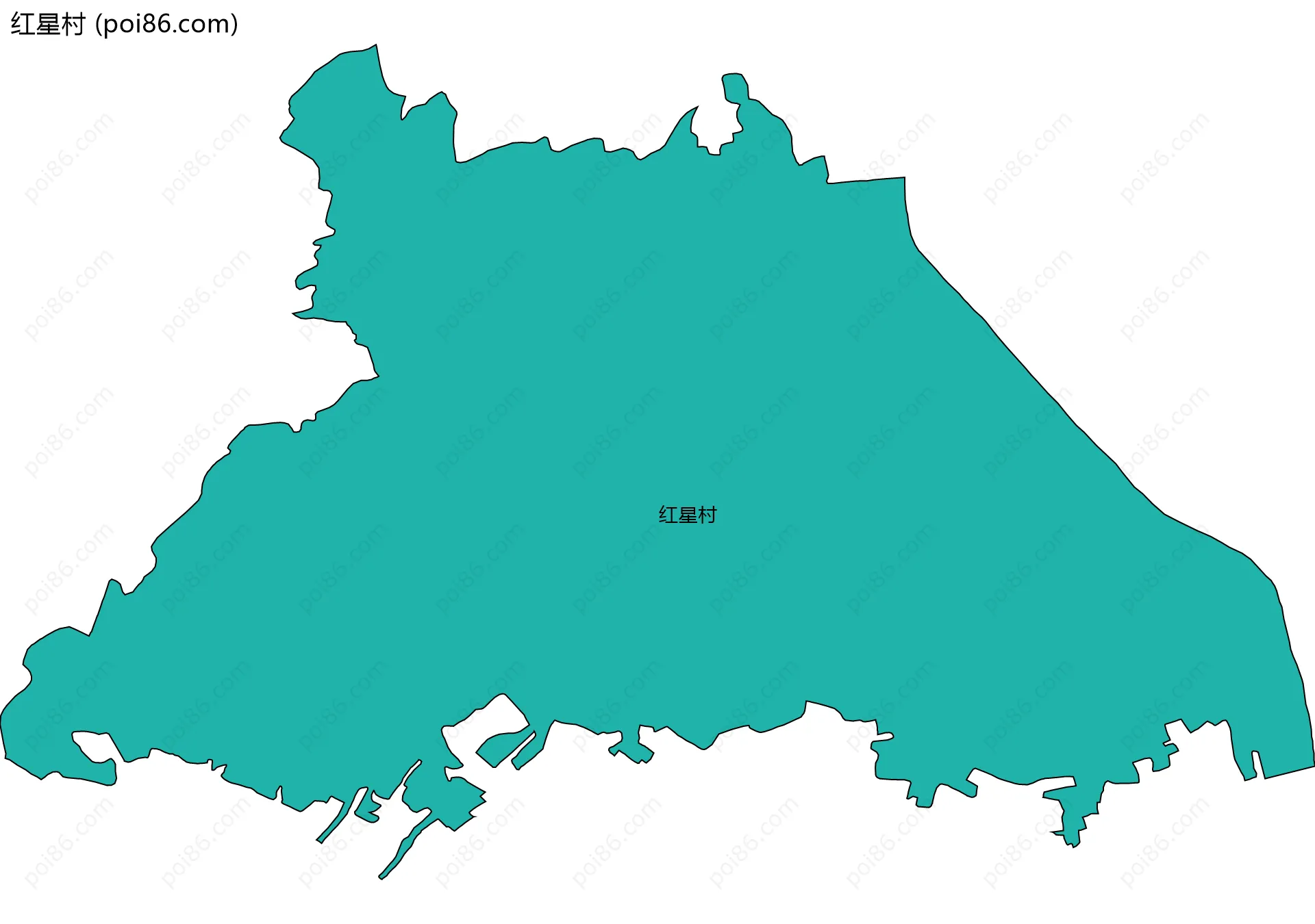 红星村边界地图