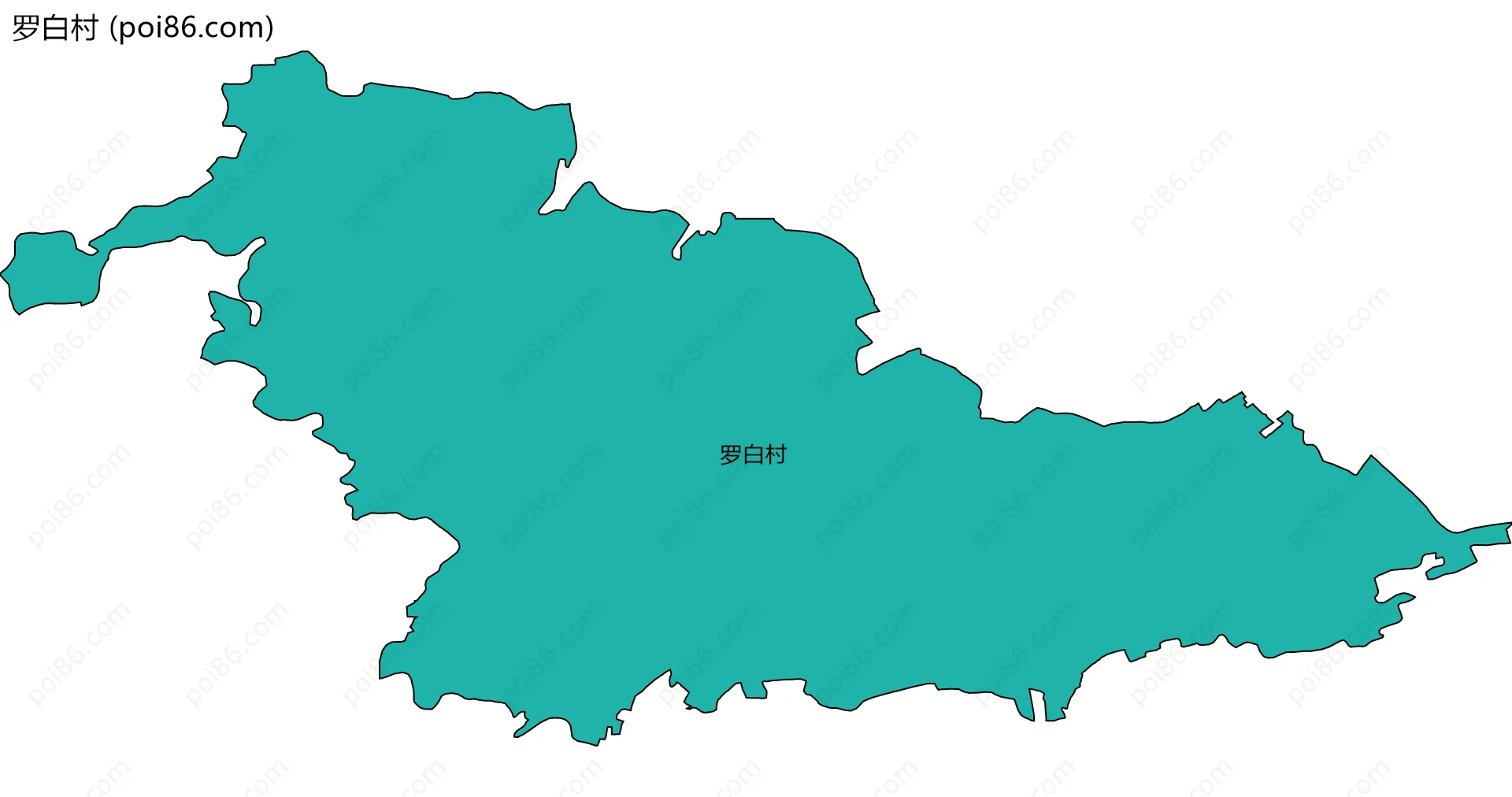罗白村边界地图