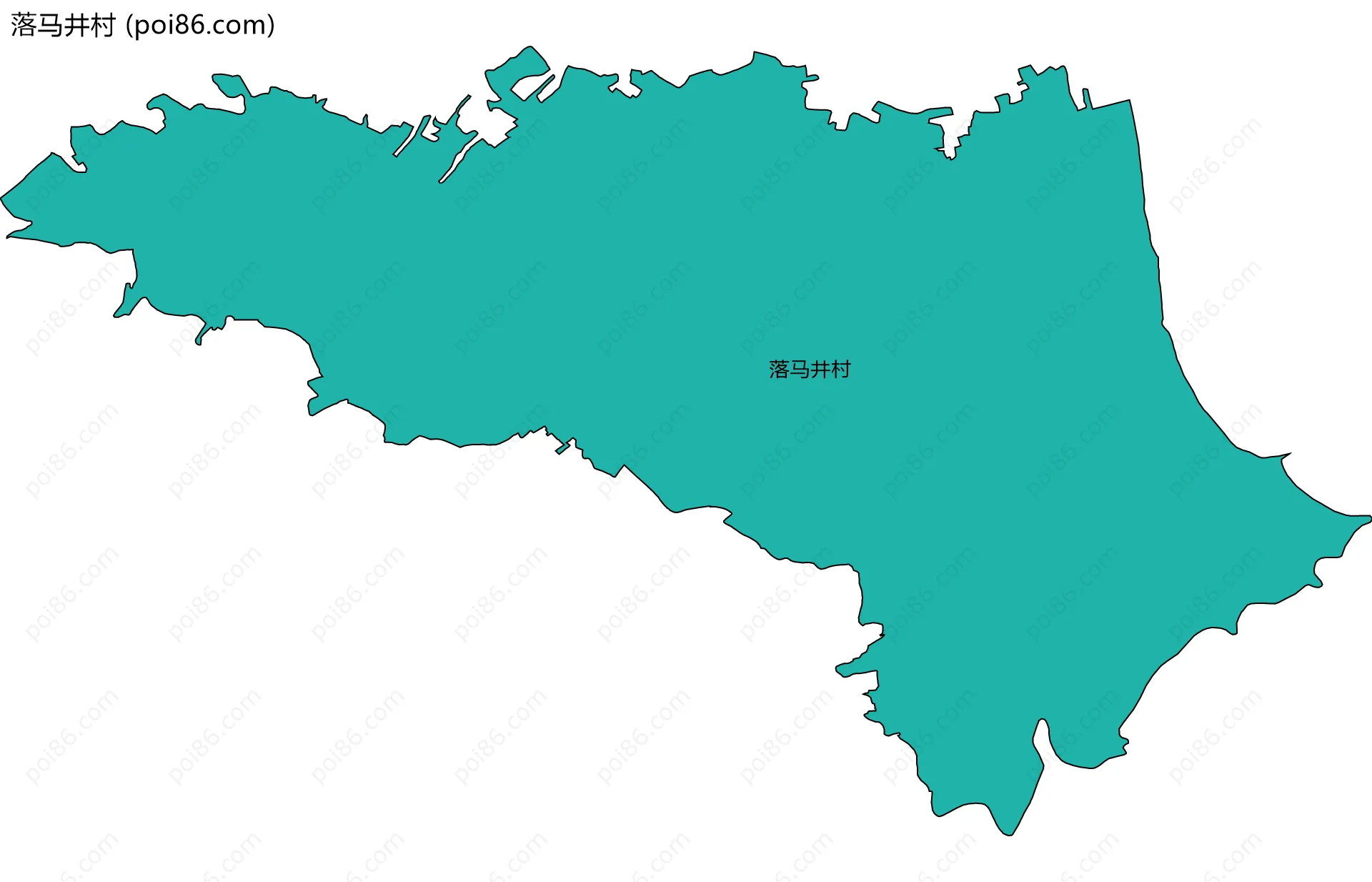 落马井村边界地图