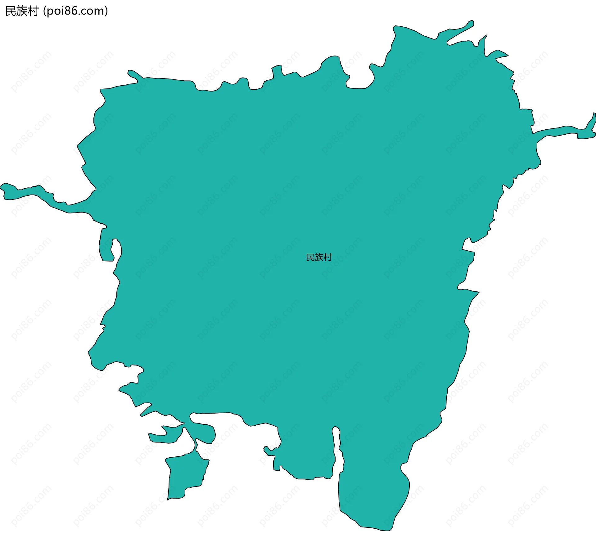 民族村边界地图