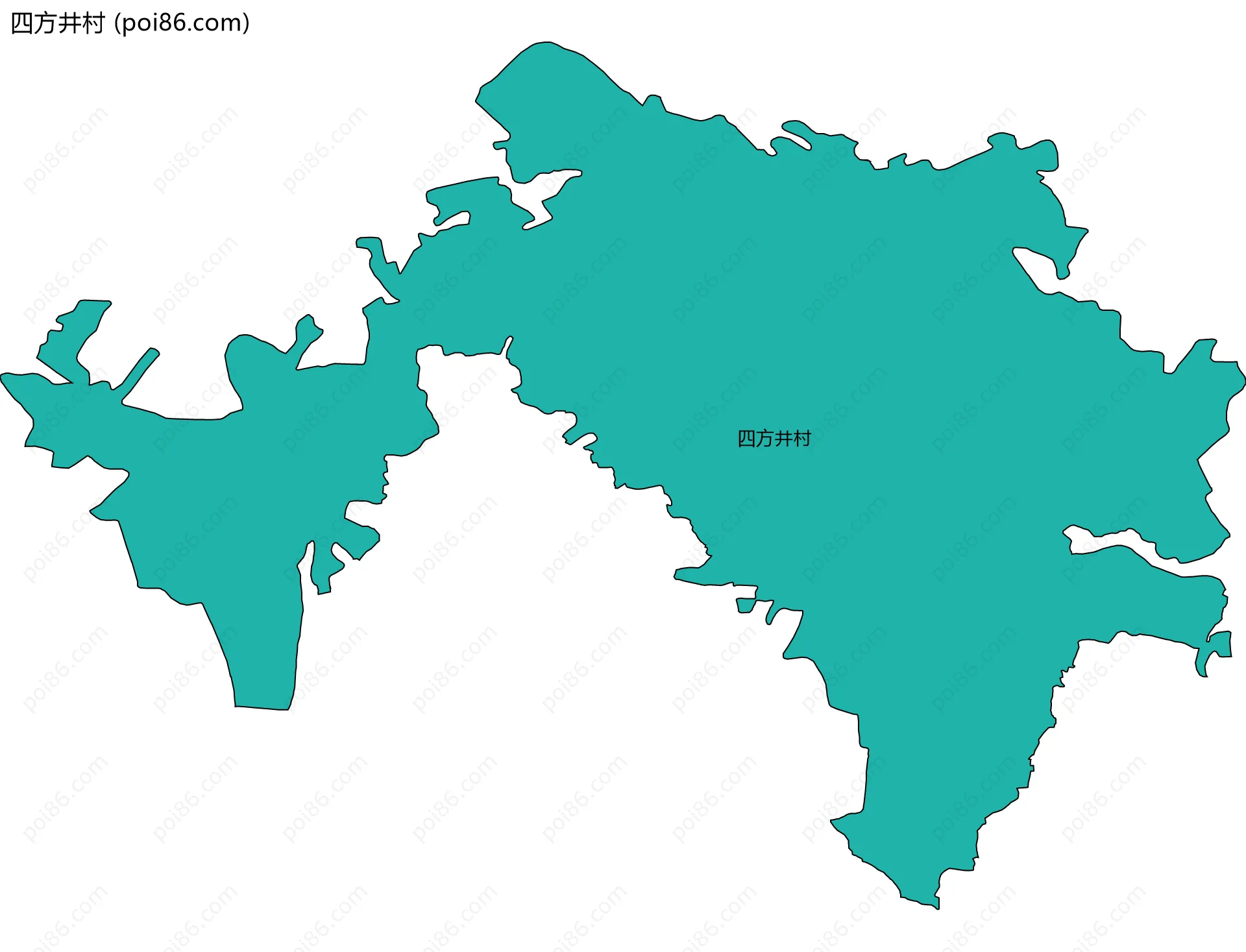 四方井村边界地图