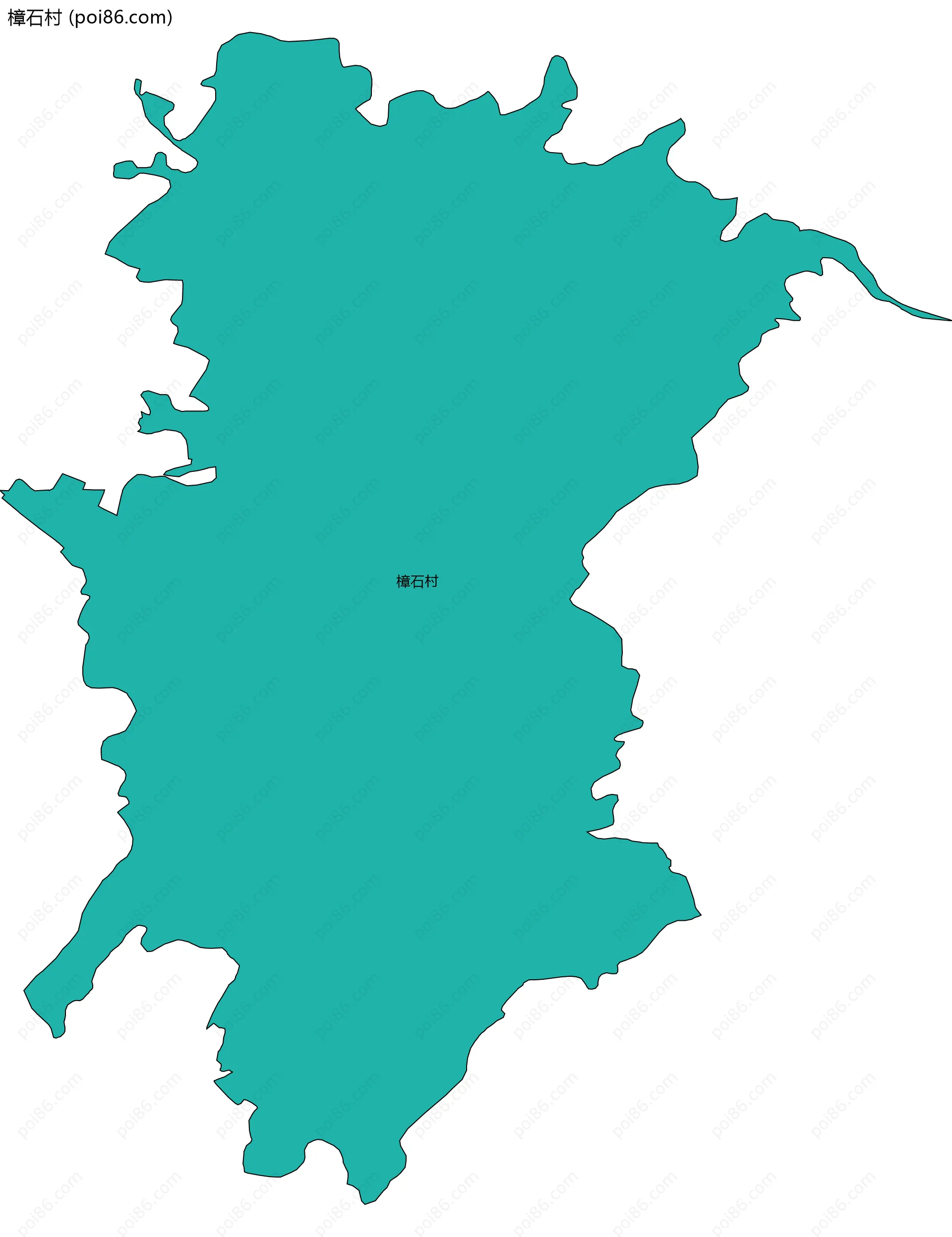 樟石村边界地图