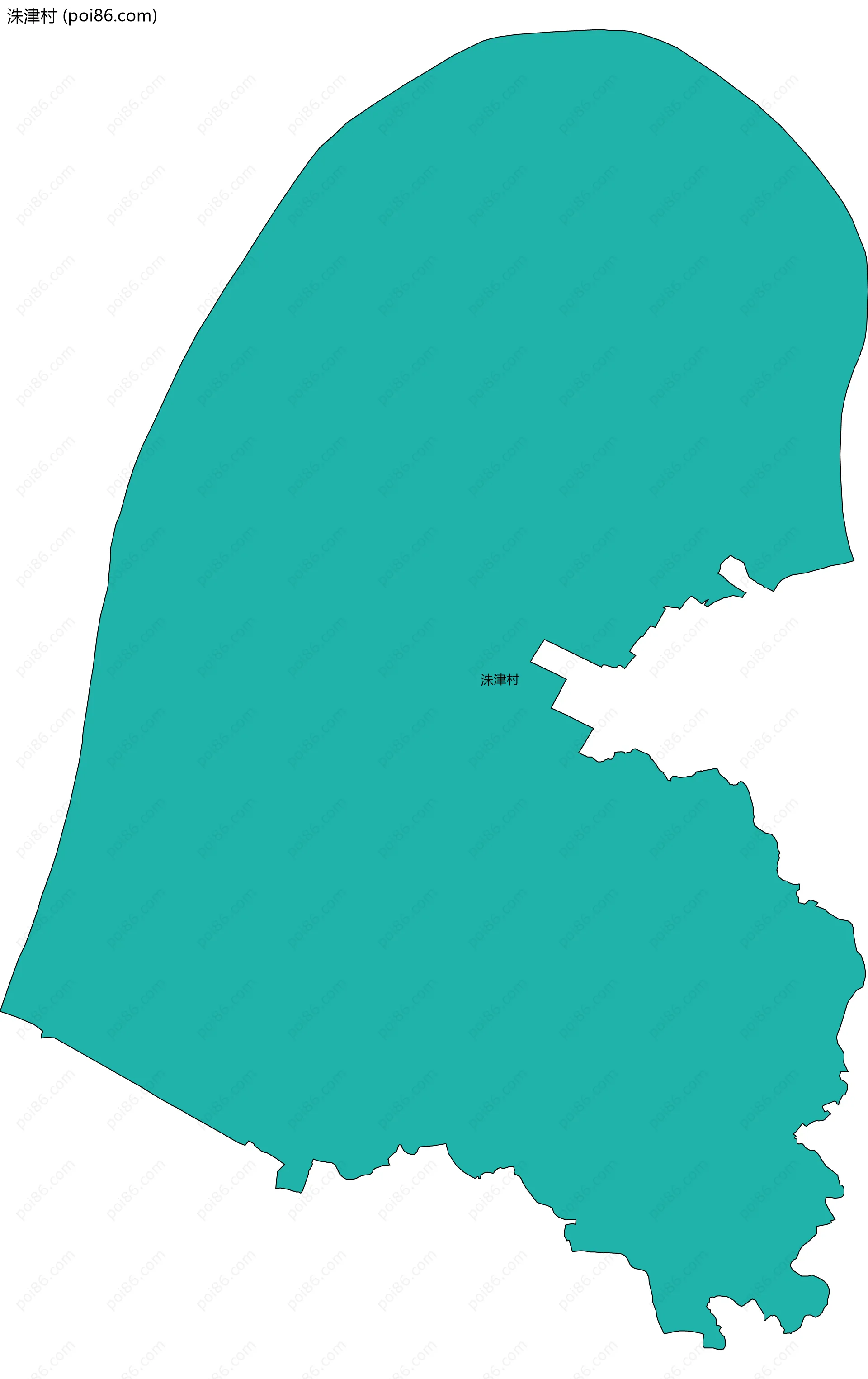 洙津村边界地图