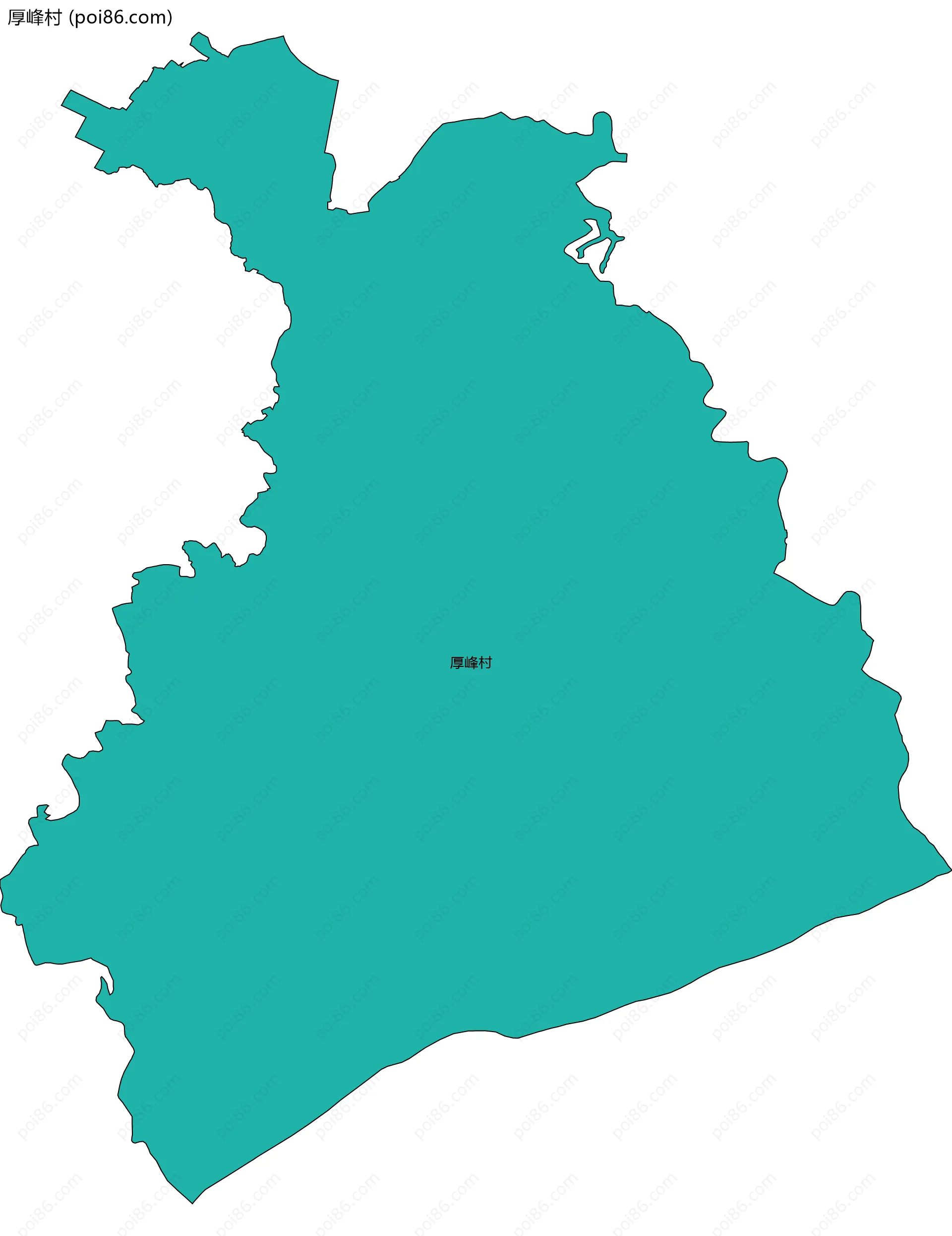 厚峰村边界地图
