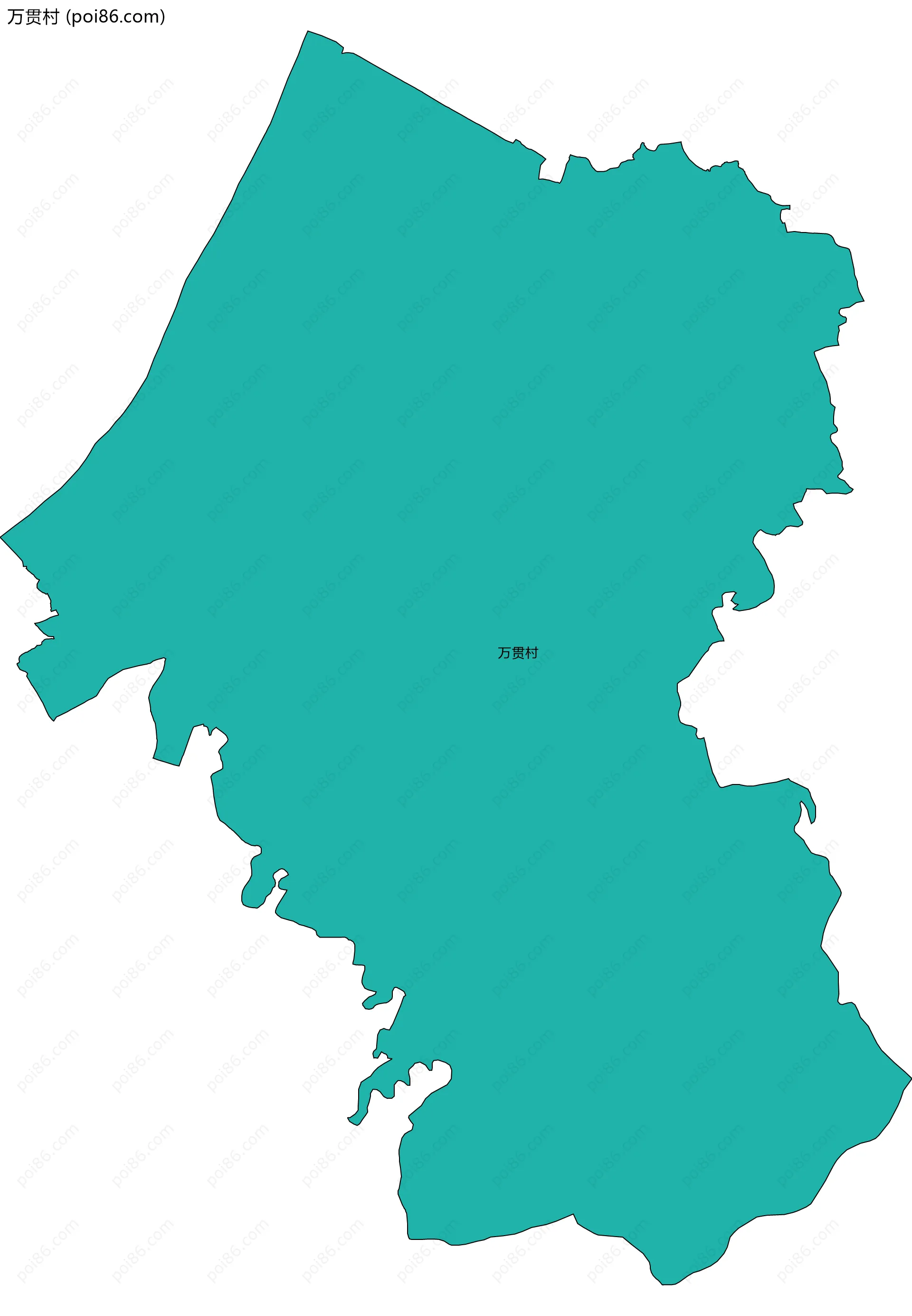 万贯村边界地图