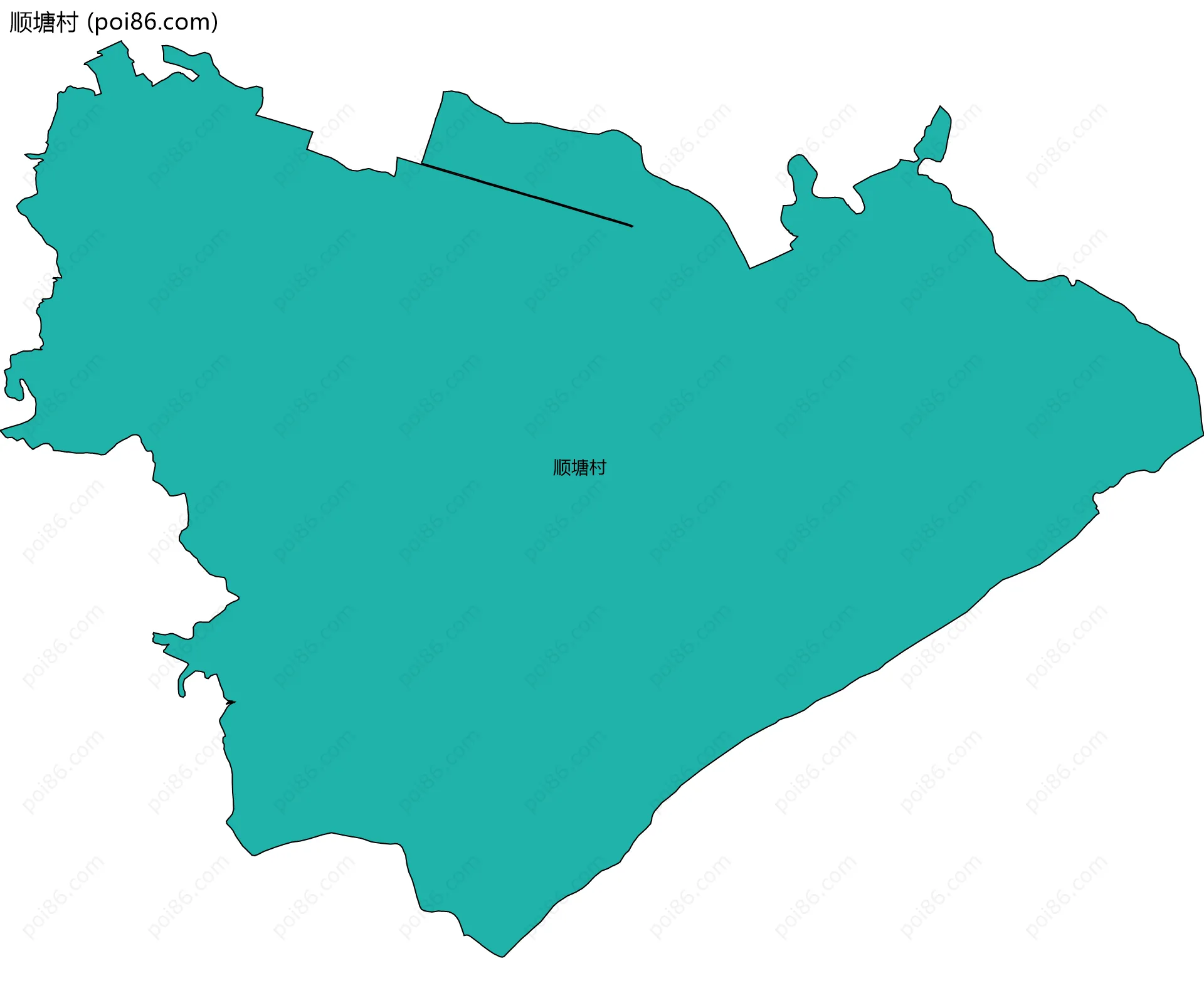 顺塘村边界地图