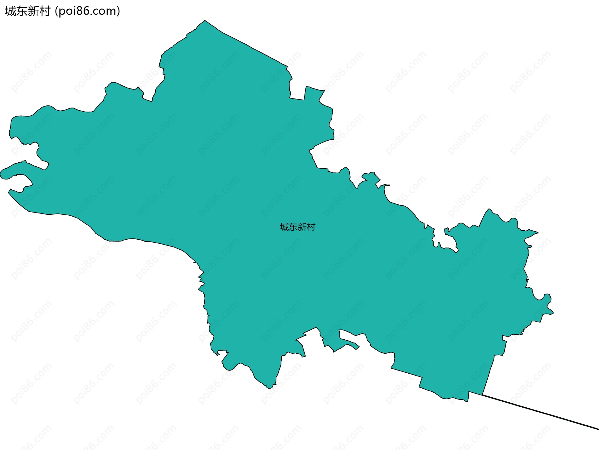 城东新村边界地图