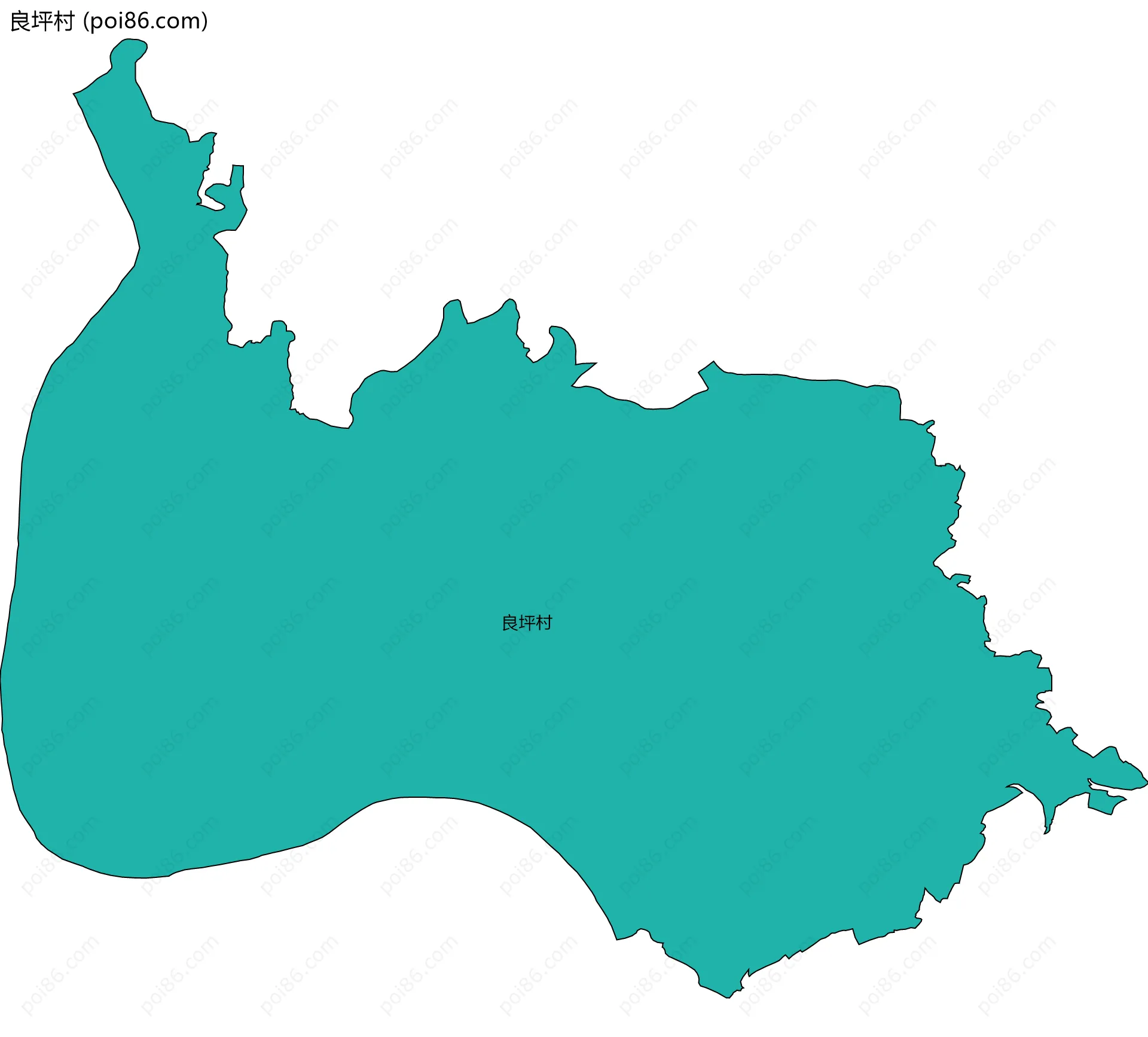 良坪村边界地图