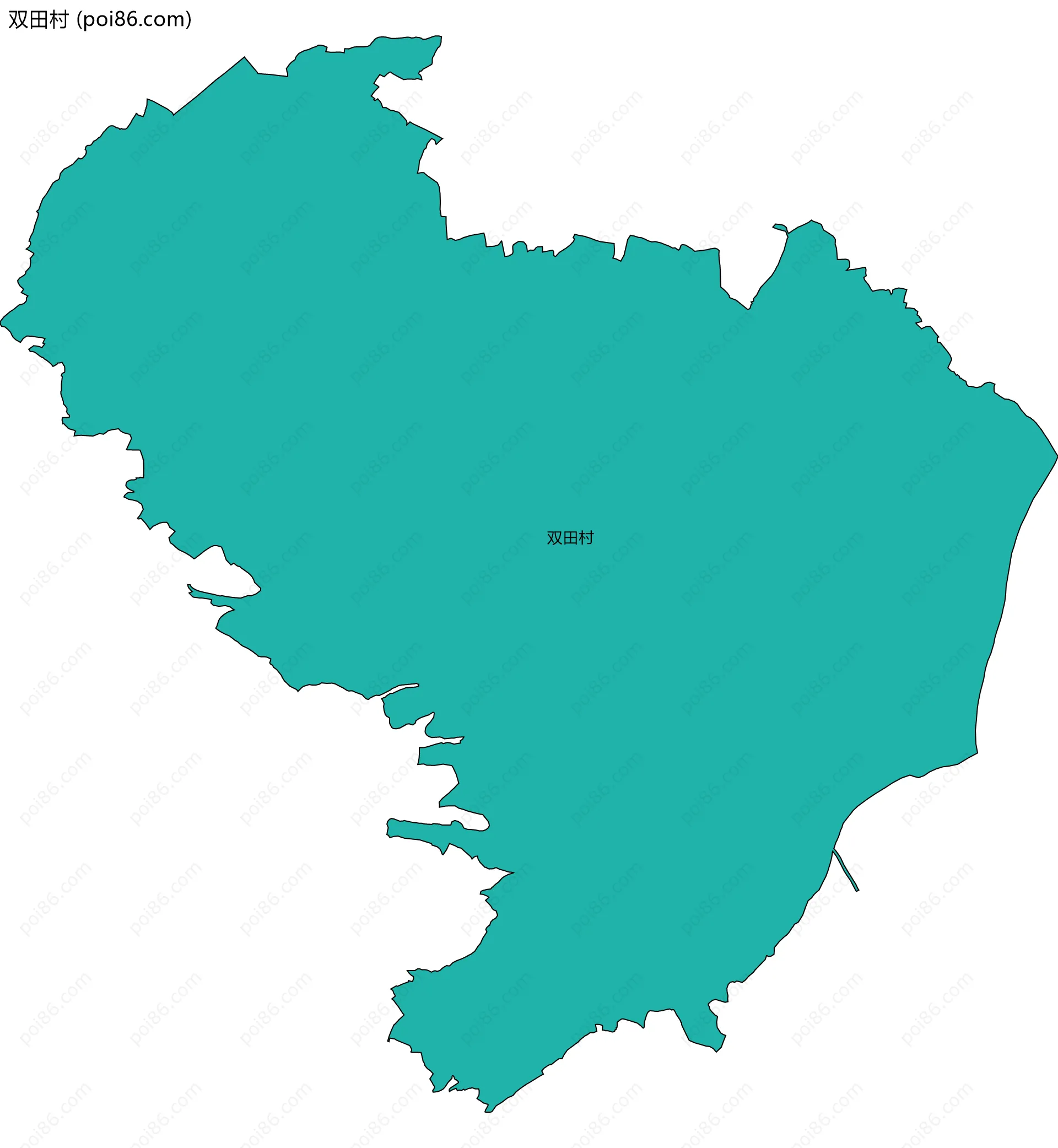 双田村边界地图