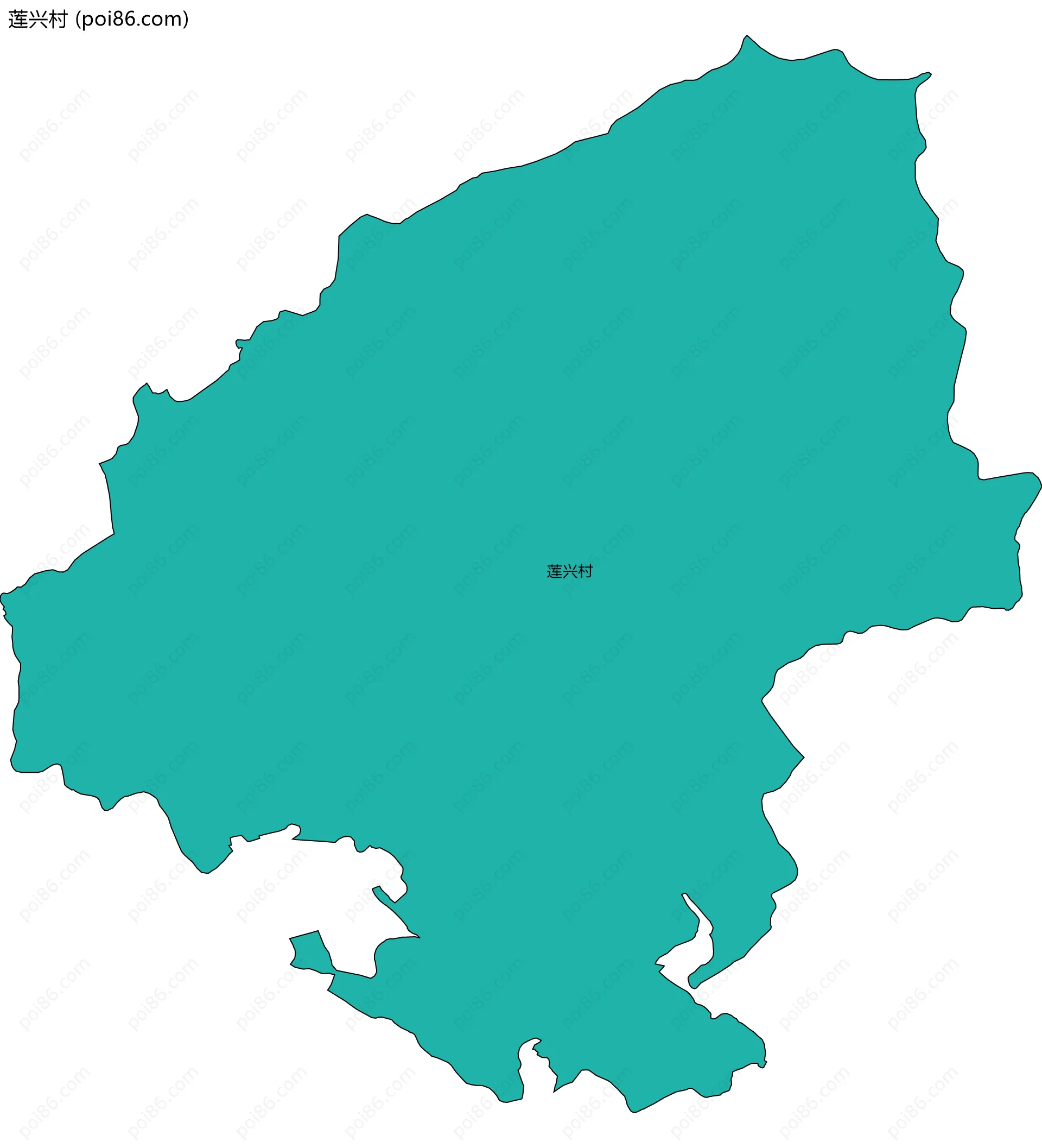 莲兴村边界地图