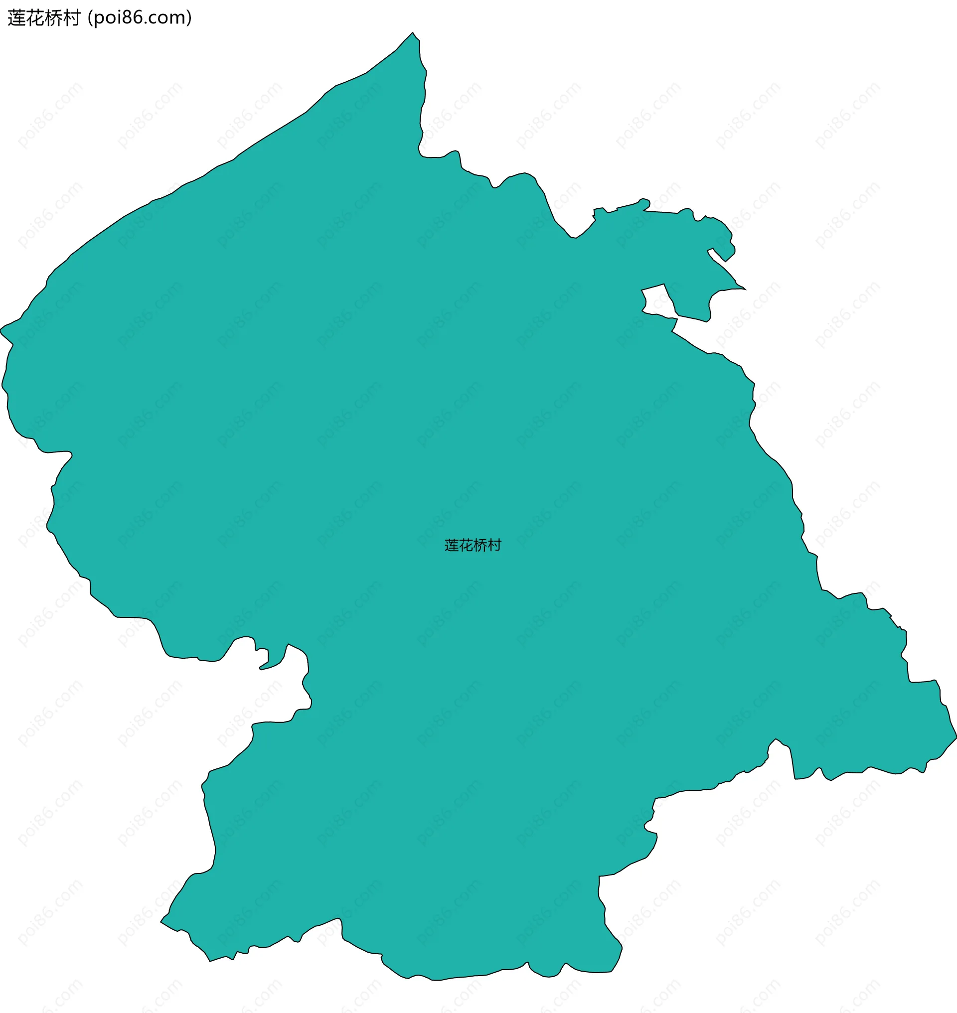 莲花桥村边界地图