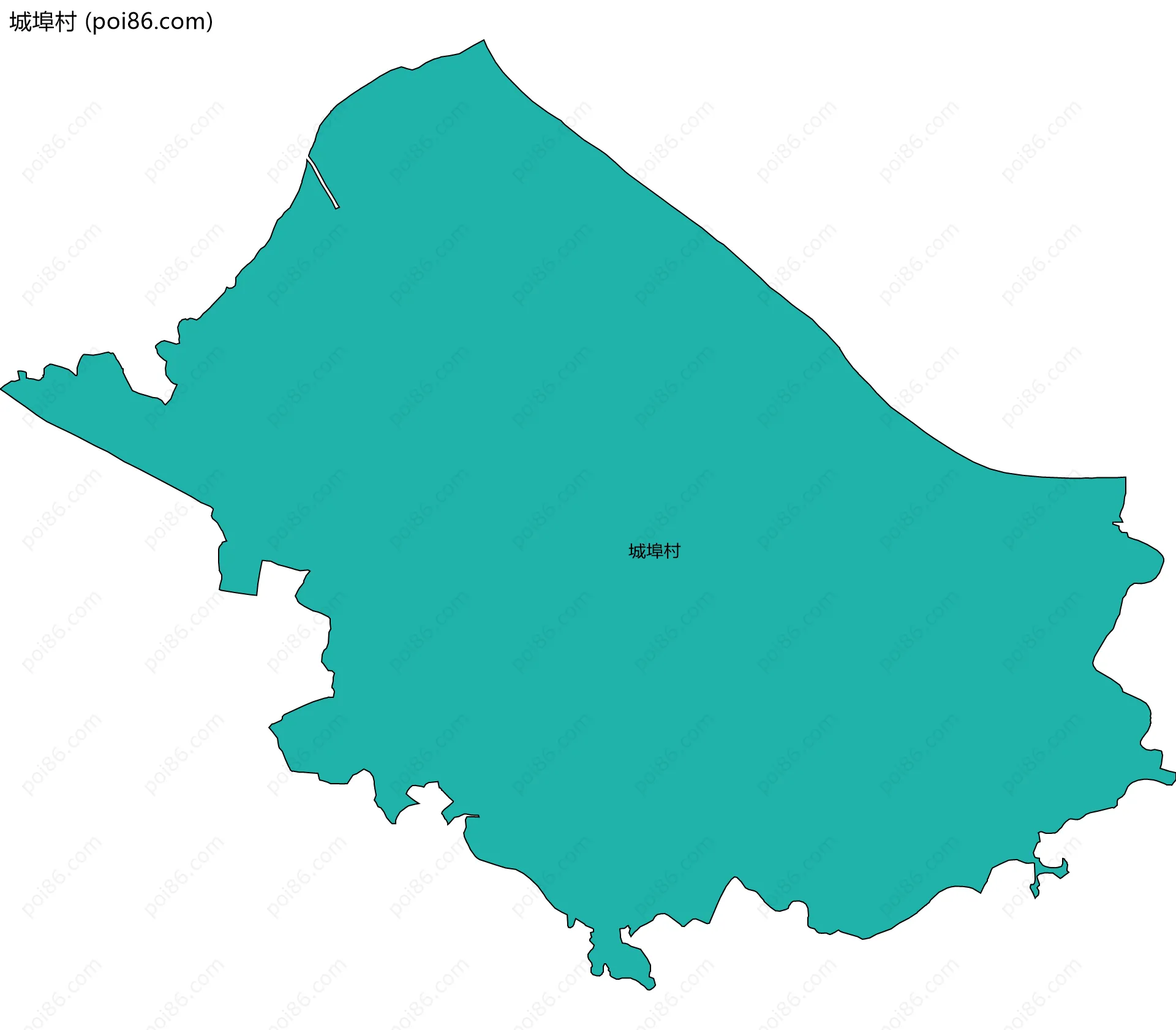 城埠村边界地图