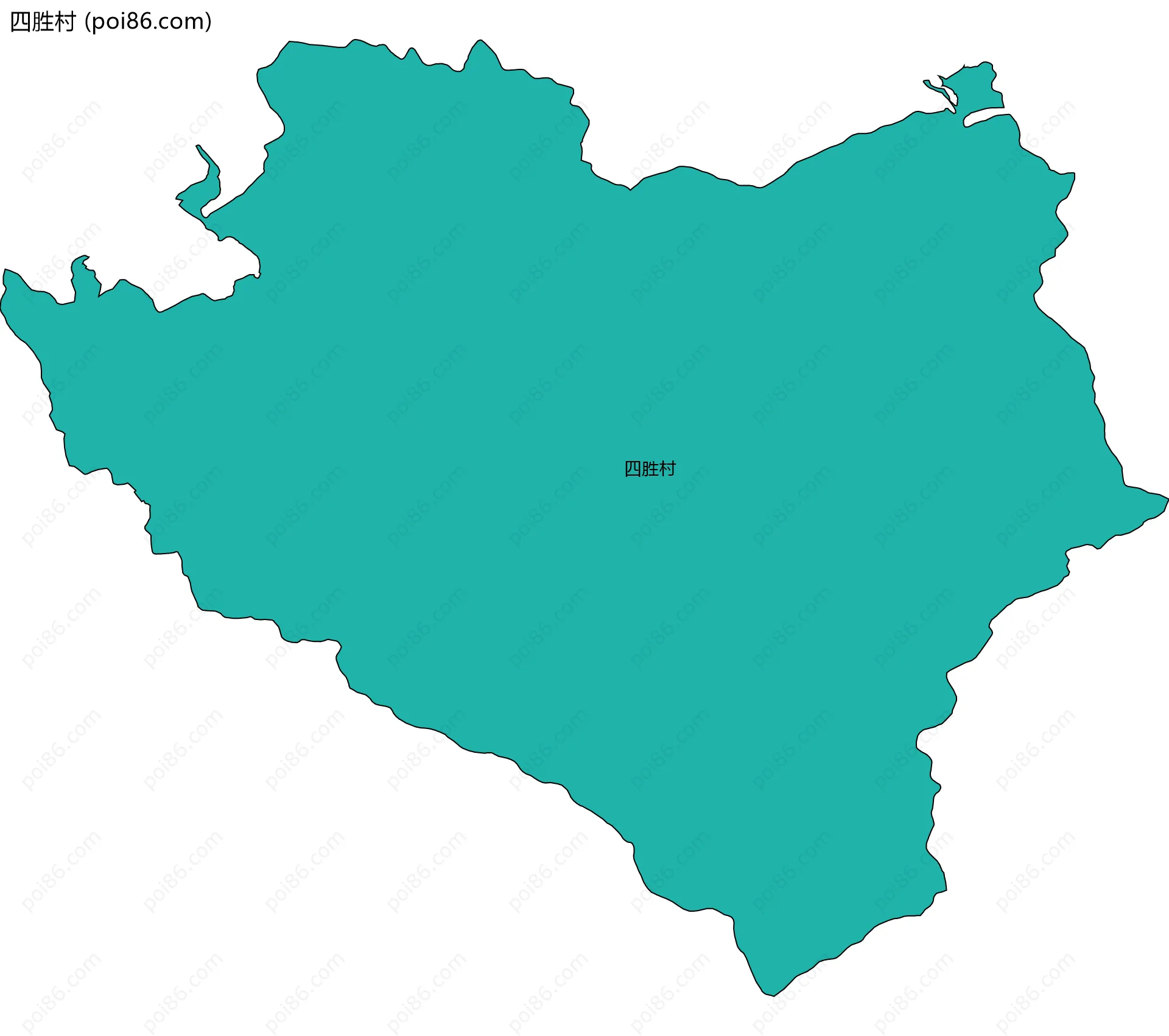 四胜村边界地图
