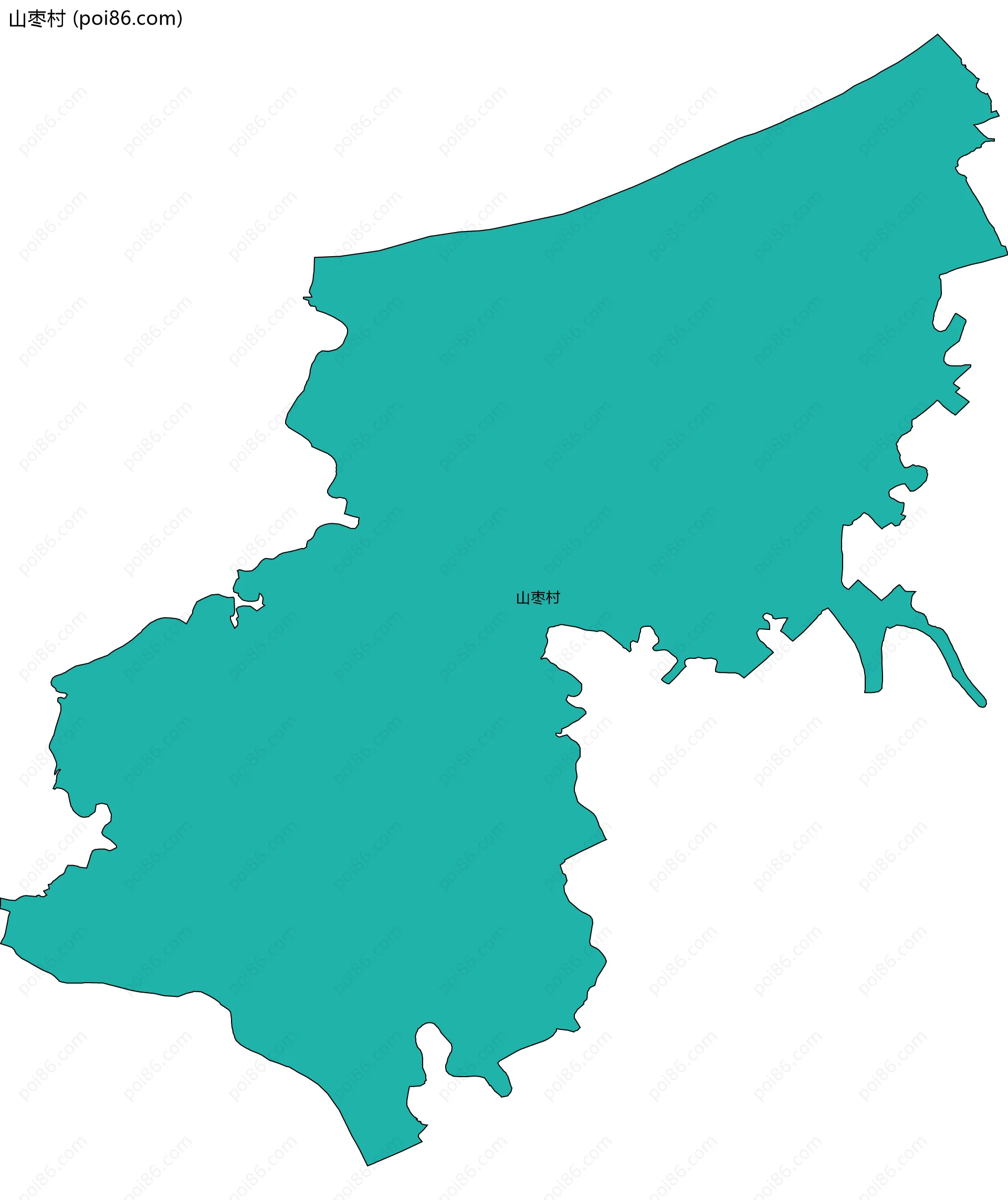 山枣村边界地图