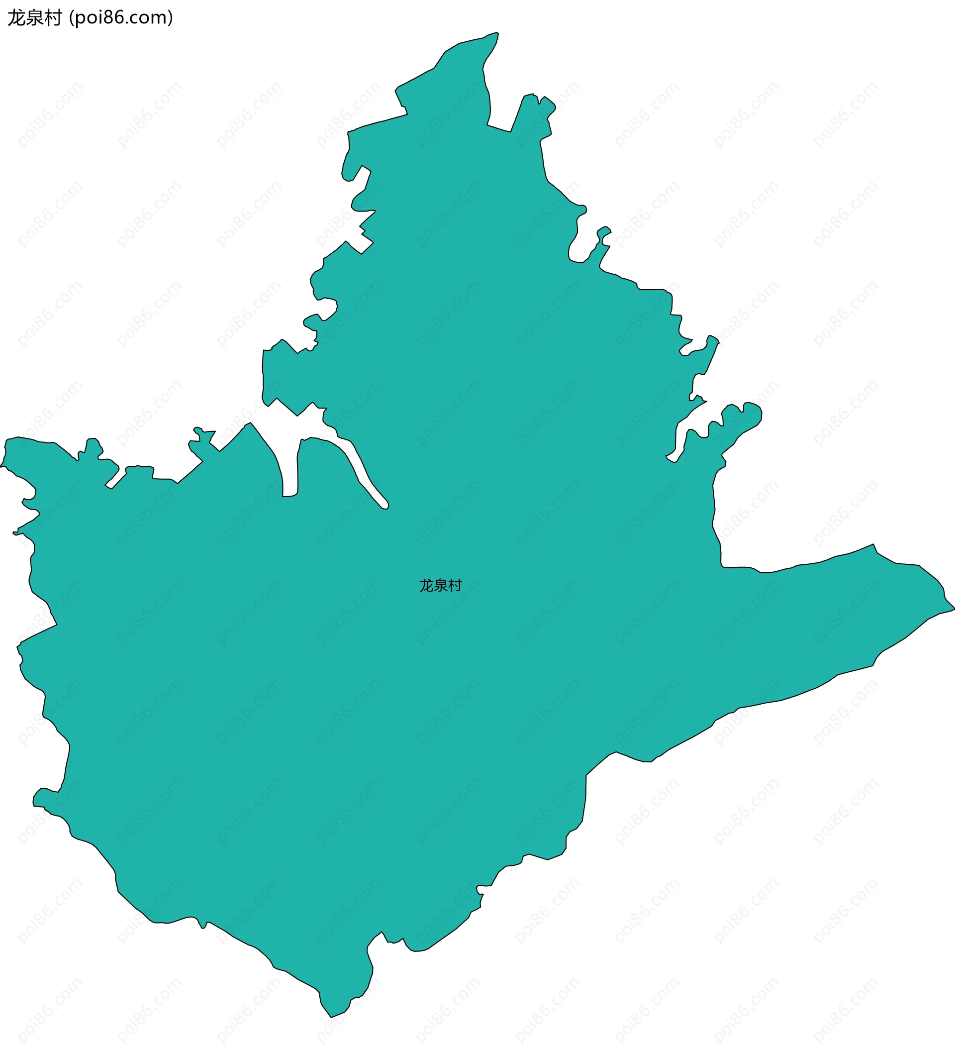 龙泉村边界地图