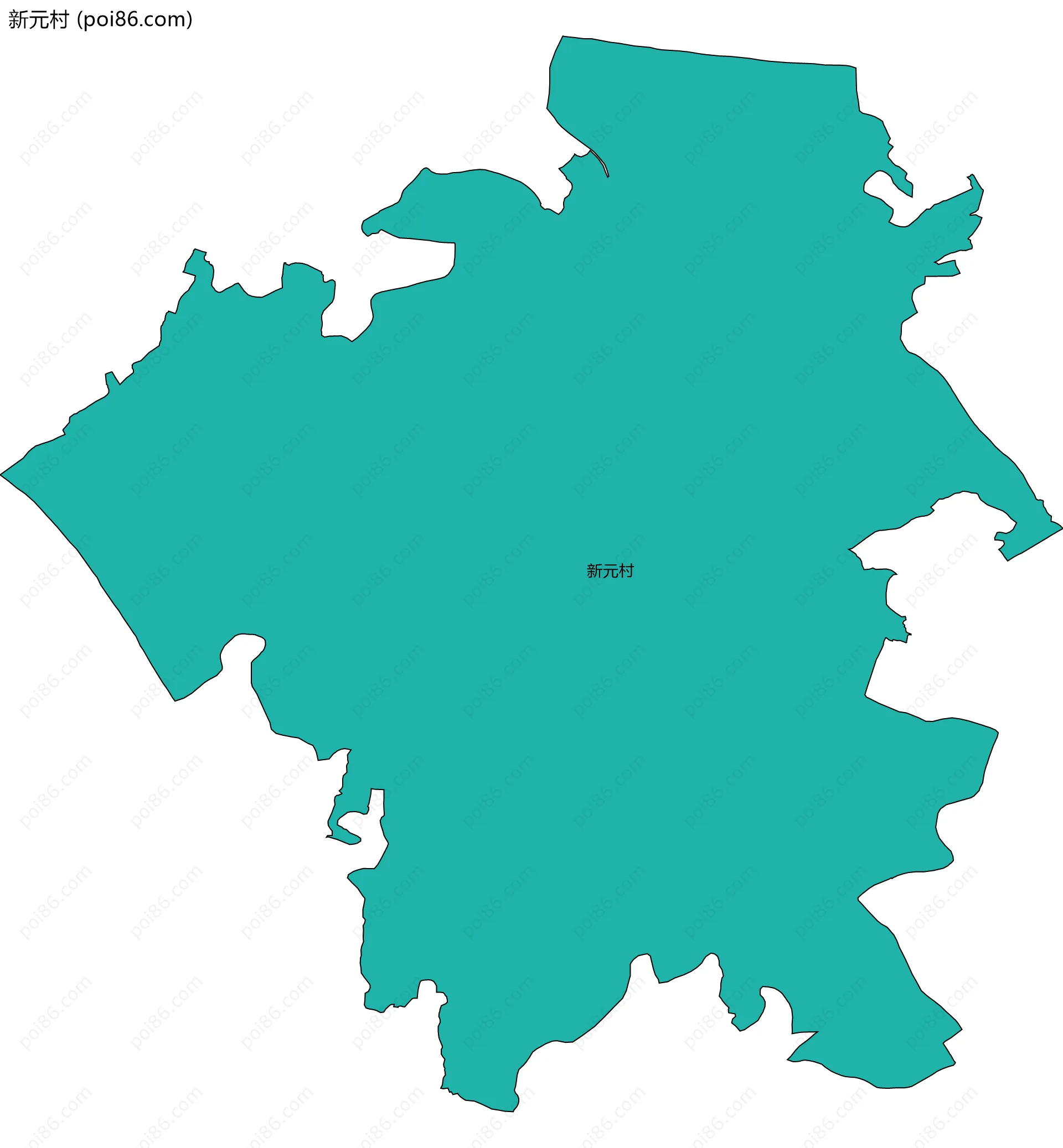 新元村边界地图