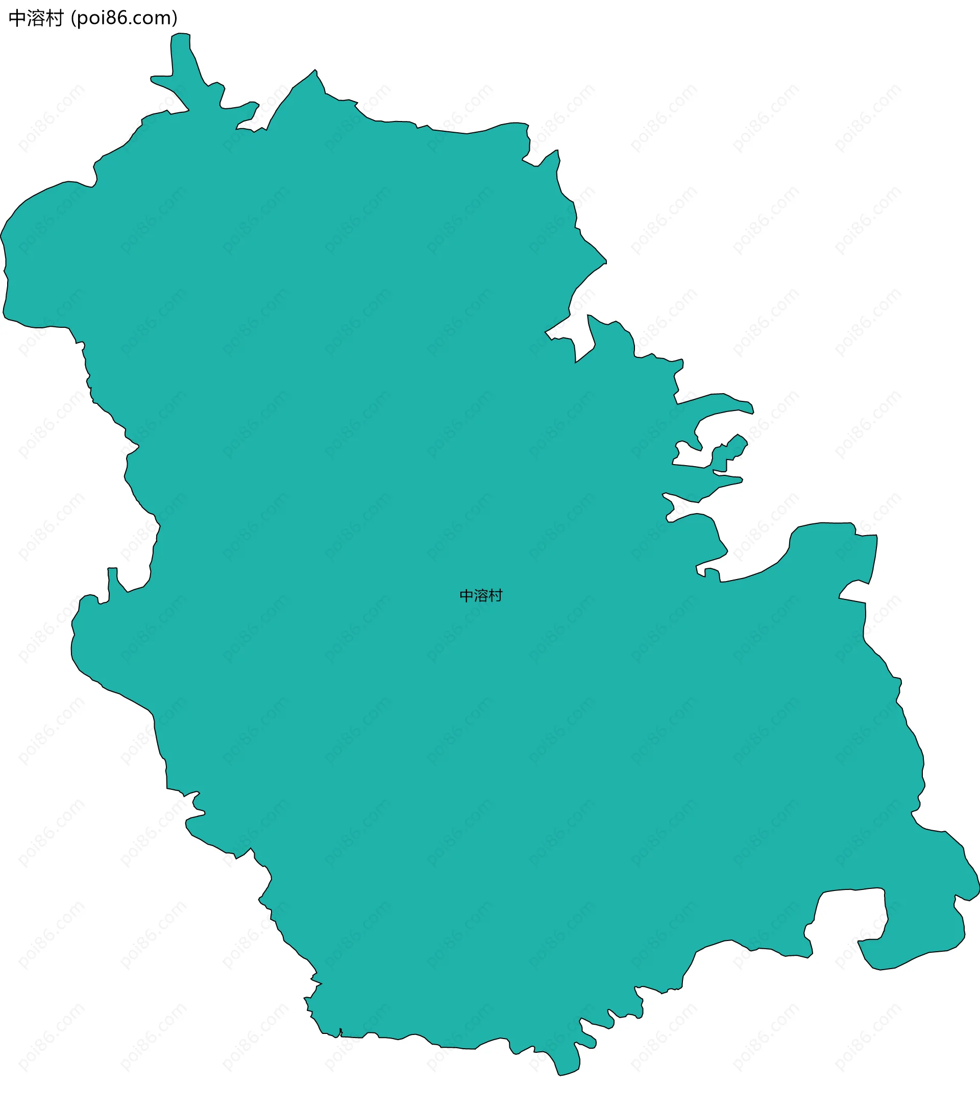 中溶村边界地图