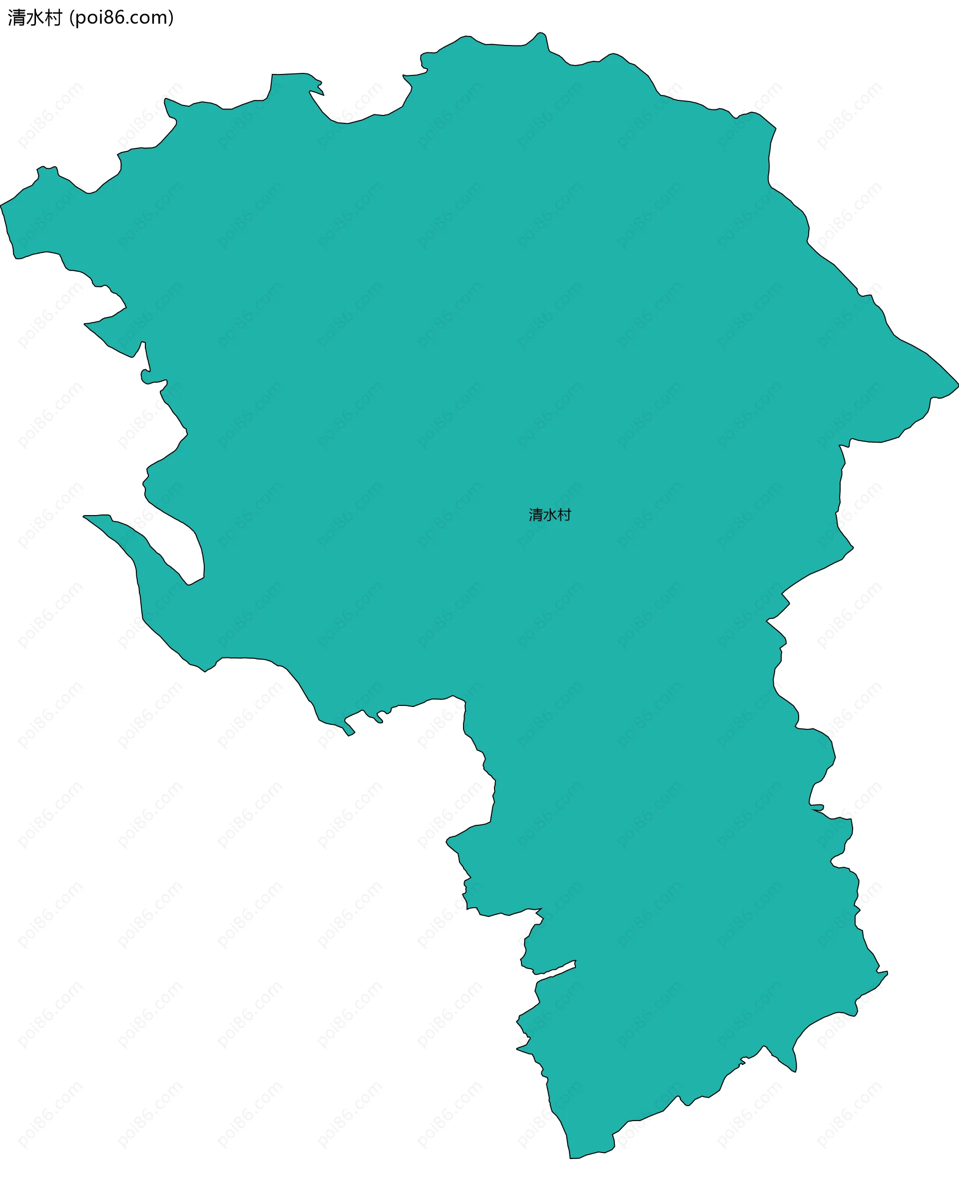 清水村边界地图