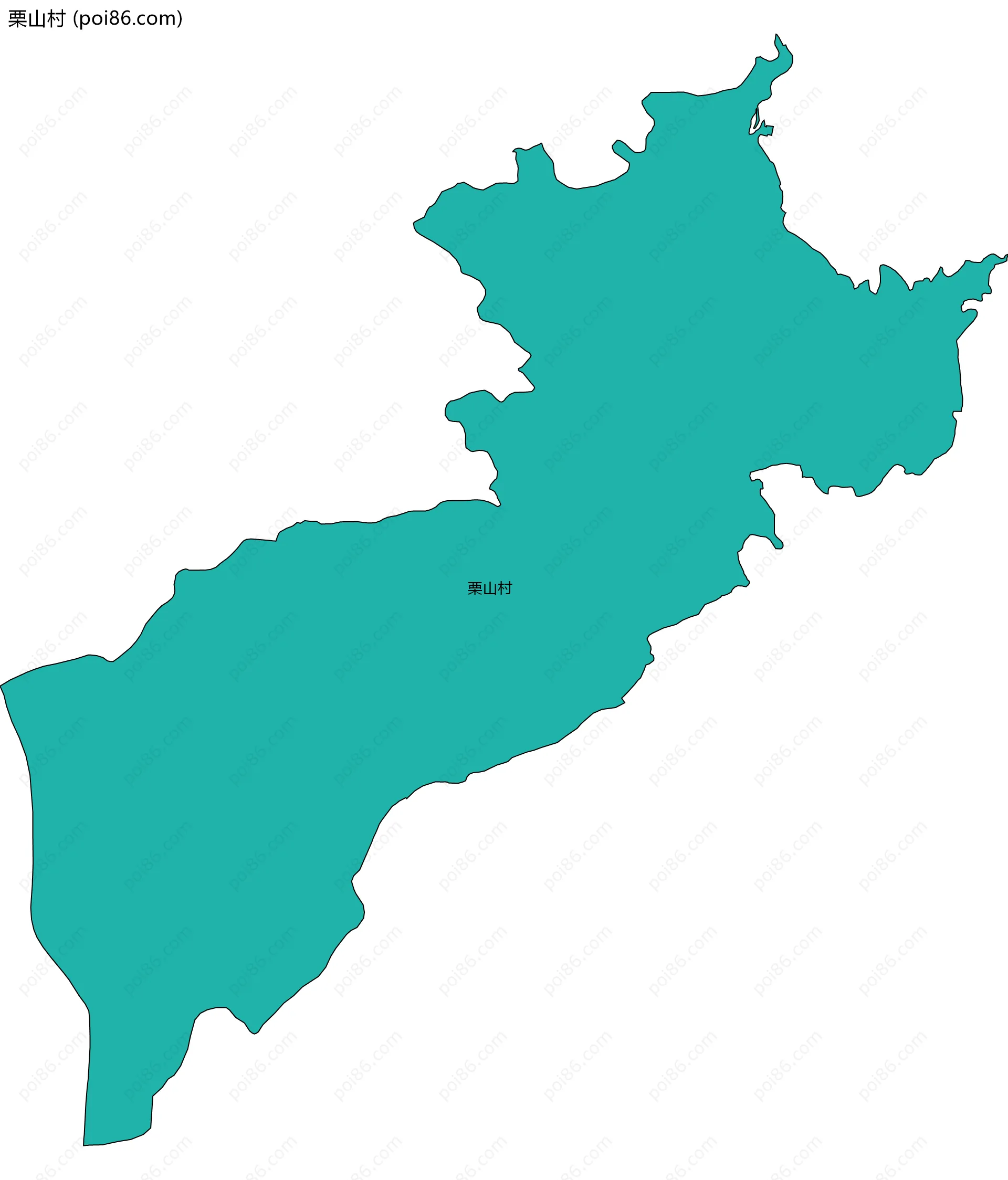 栗山村边界地图