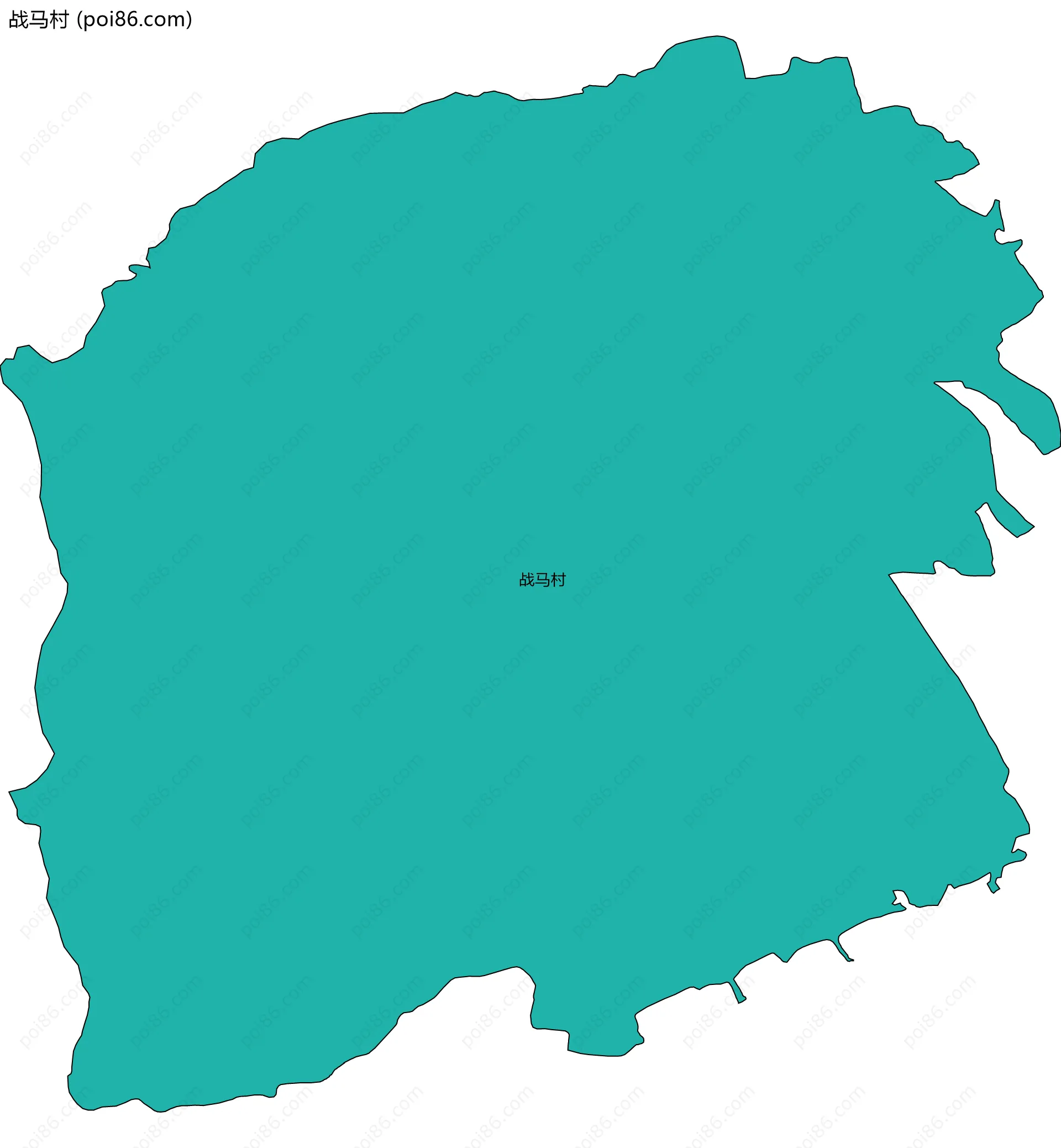 战马村边界地图