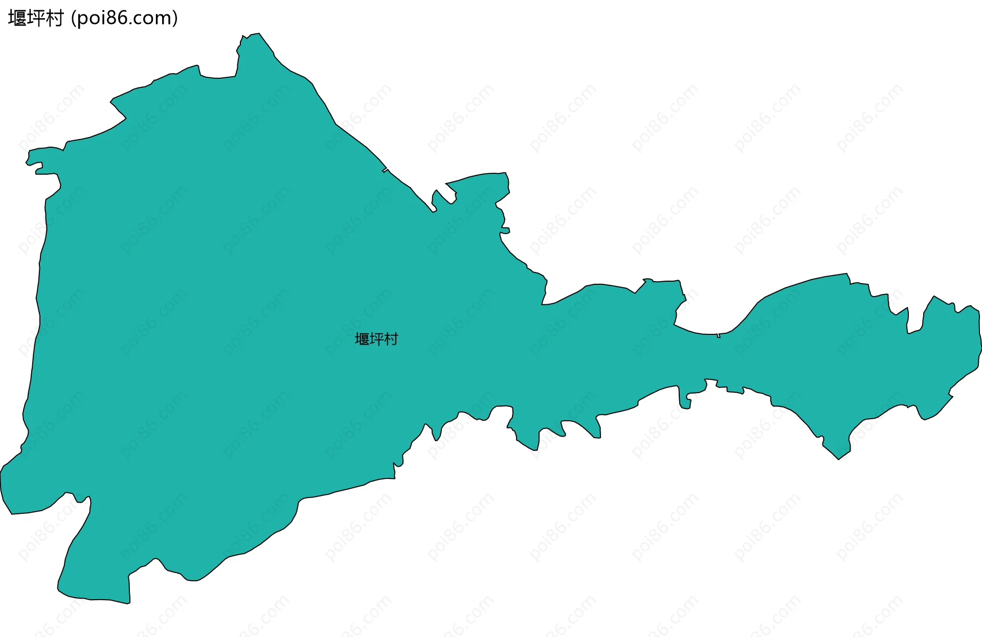 堰坪村边界地图