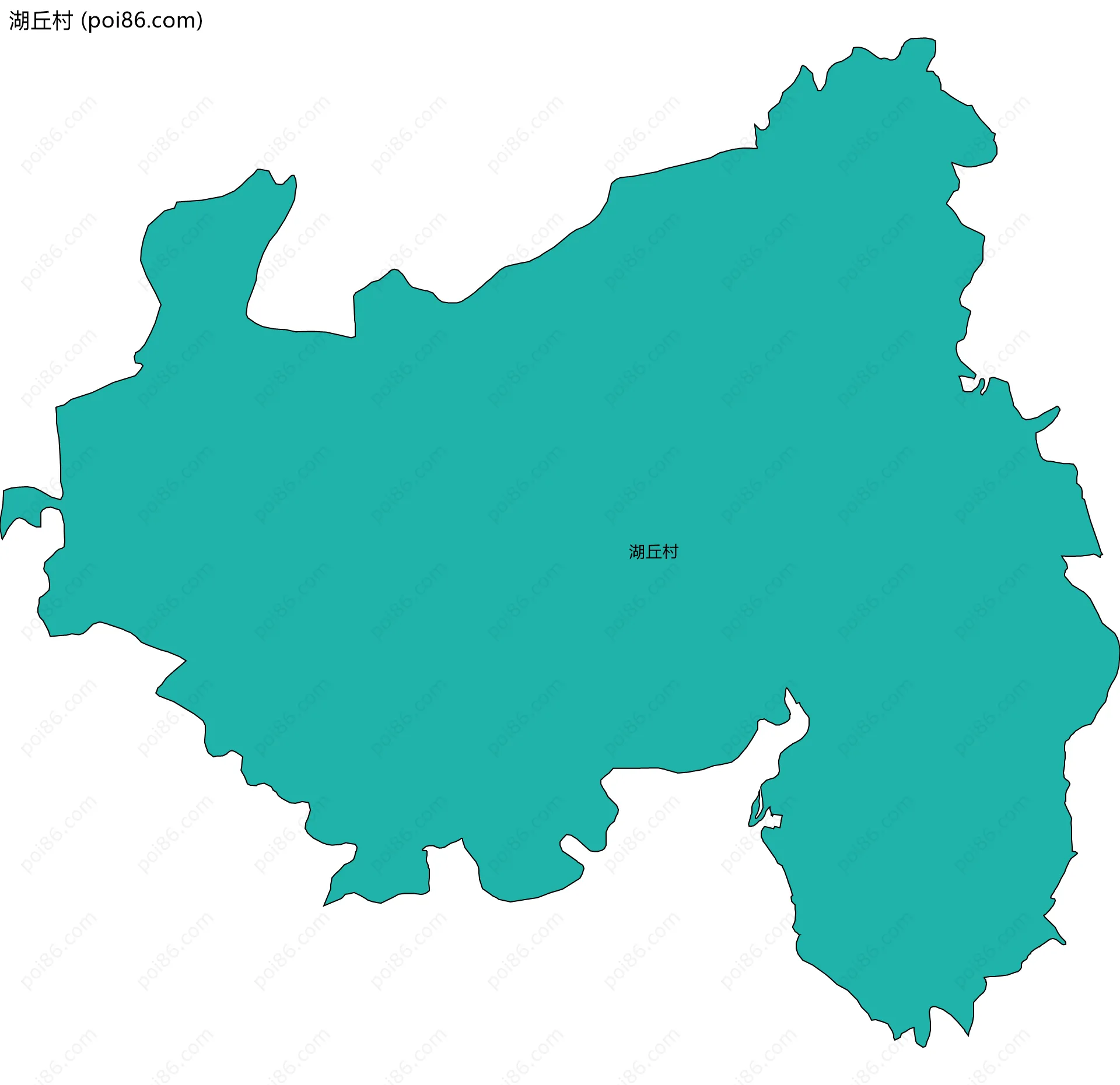 湖丘村边界地图