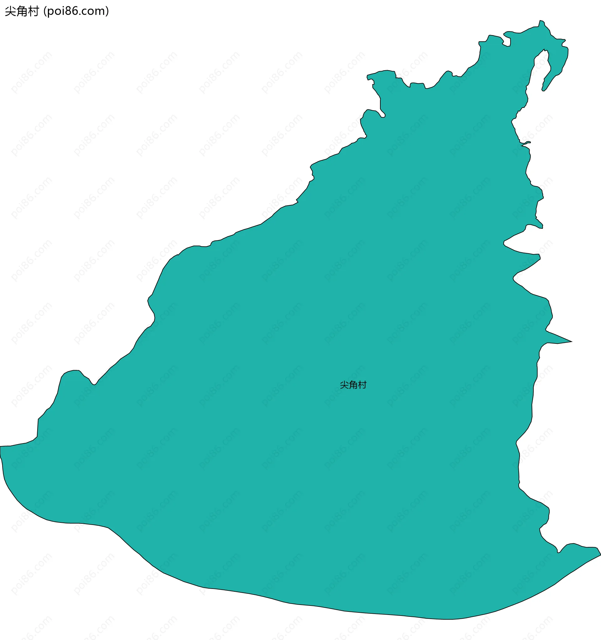 尖角村边界地图