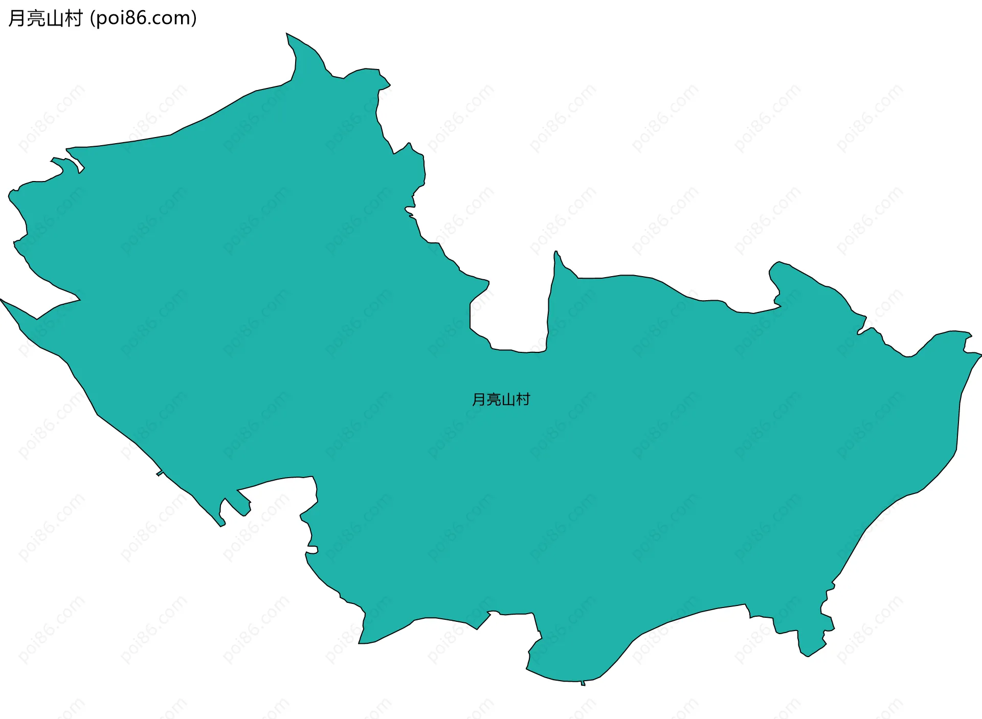 月亮山村边界地图