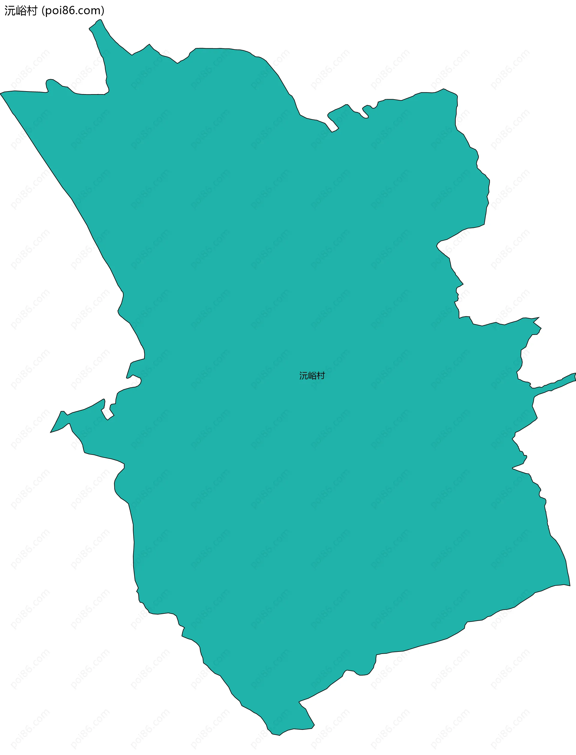 沅峪村边界地图