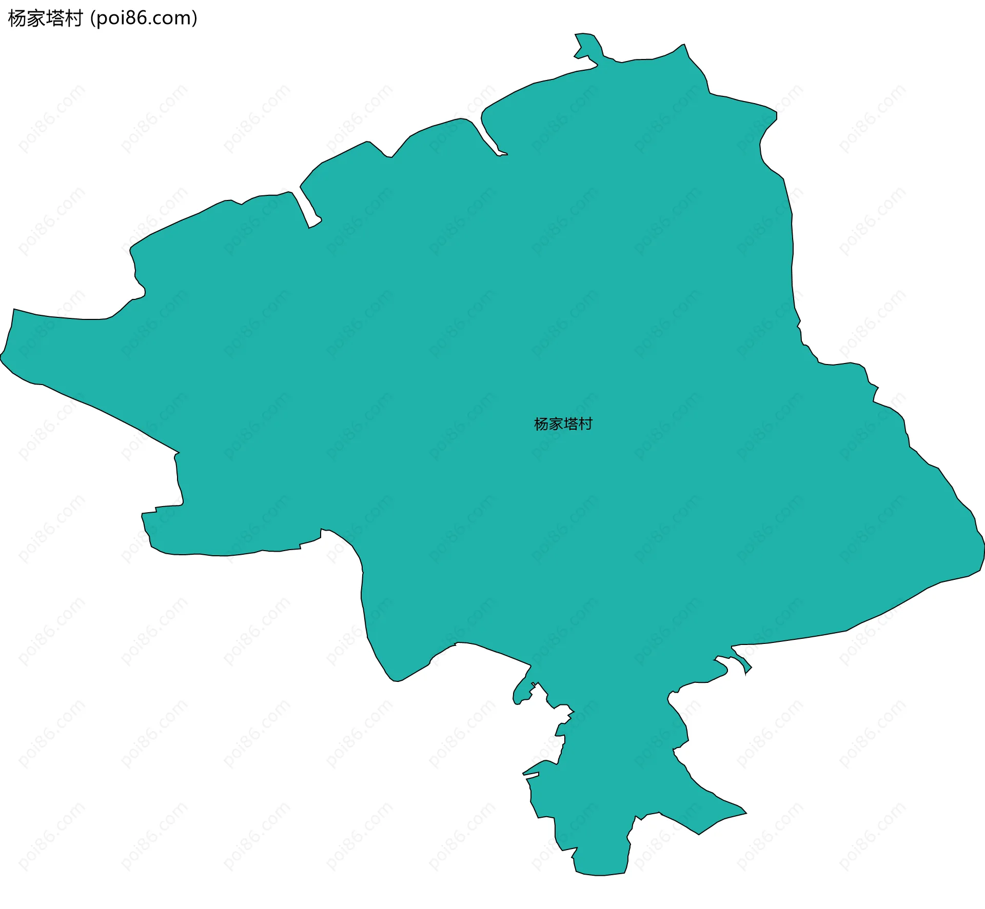 杨家塔村边界地图